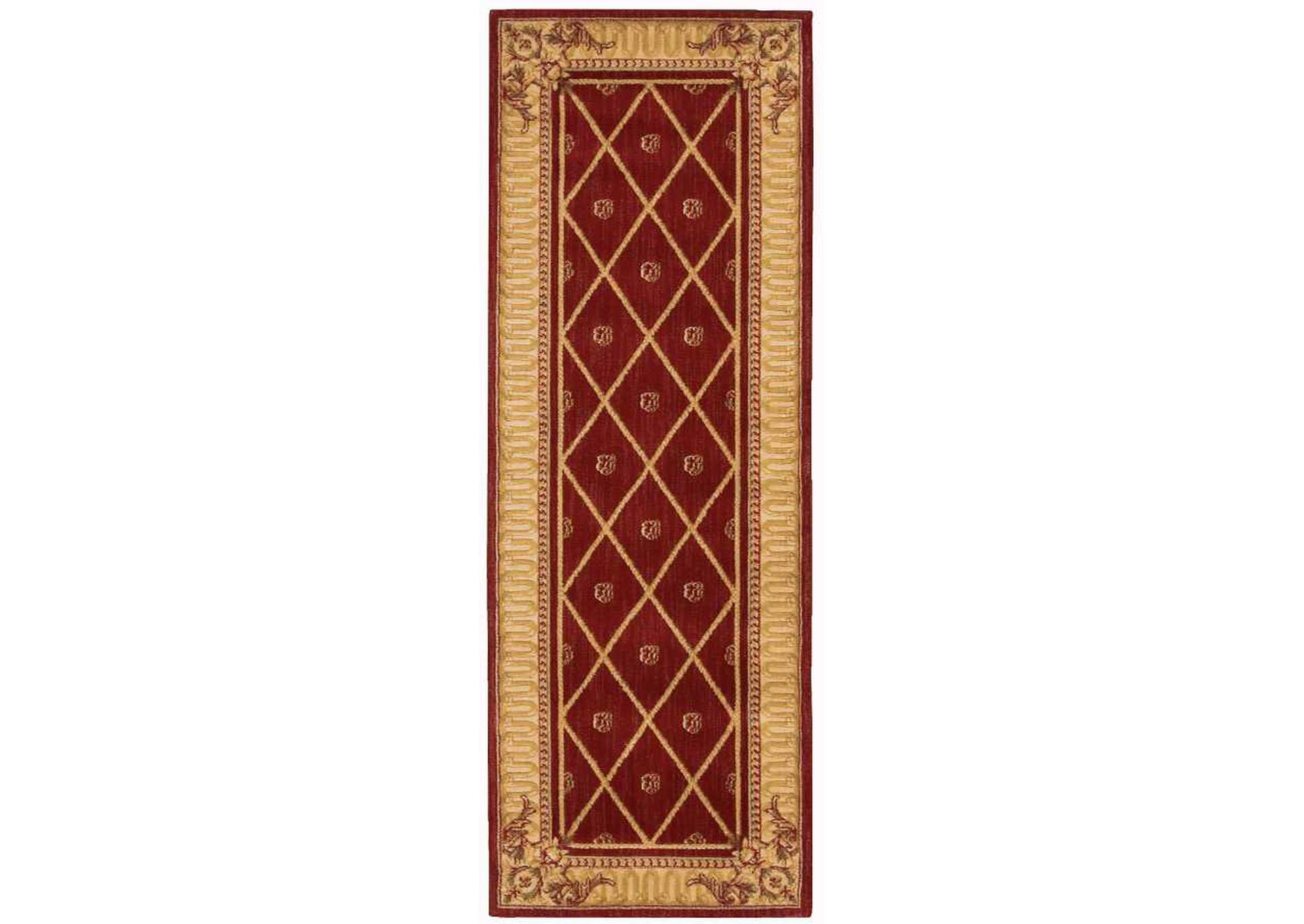 Nourison Ashton House AS03 Red 6' Runner Hallway Rug,Nourison