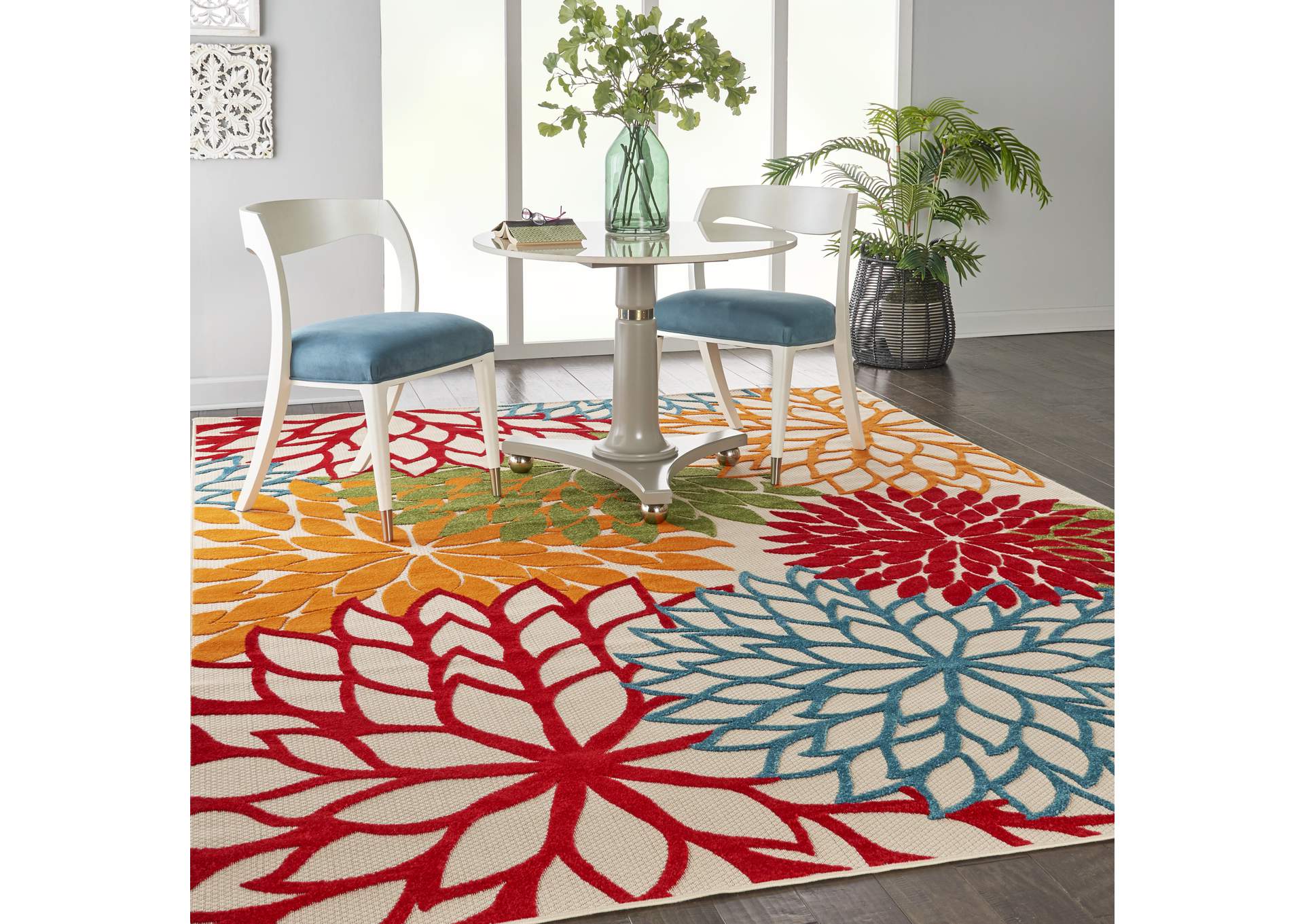 Nourison Aloha ALH05 Green 10'x13' Oversized Indoor-outdoor Rug,Nourison