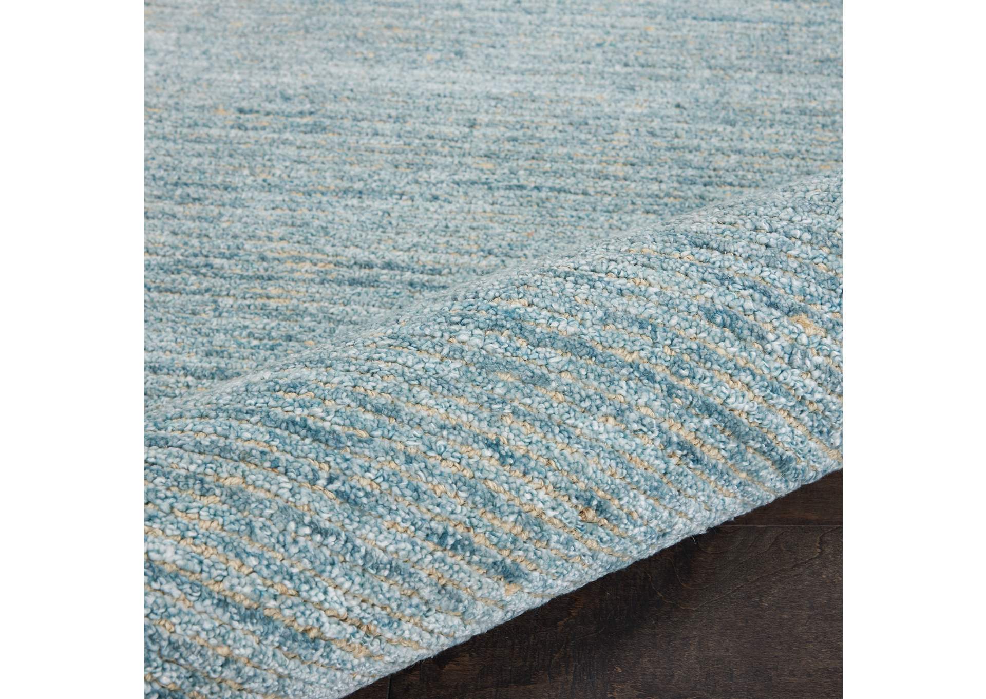 Nourison Weston WES01 Light Blue 4'x6' Contemporary Area Rug,Nourison