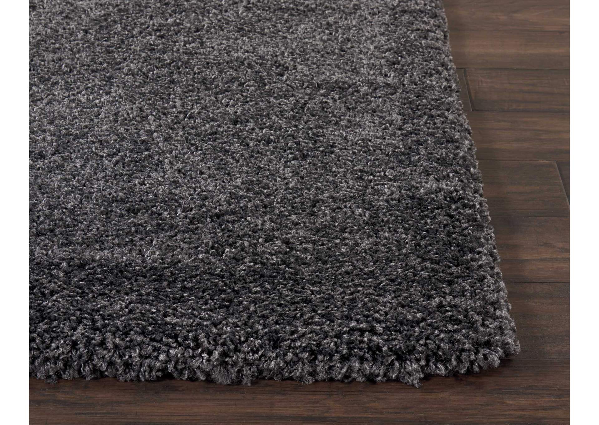 Nourison Malibu Shag MSG01 Charcoal 3'x4' Area Rug,Nourison