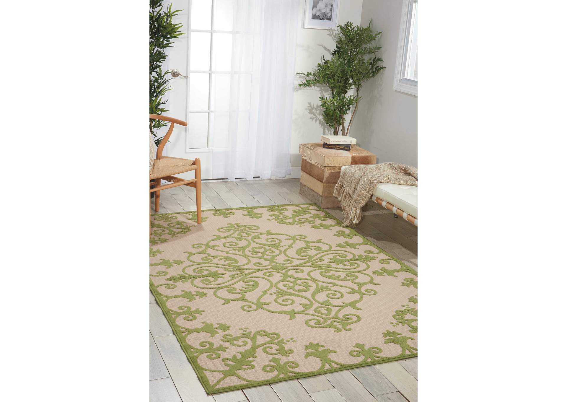Nourison Aloha ALH12 Green 10'x13' Oversized Indoor-outdoor Rug,Nourison