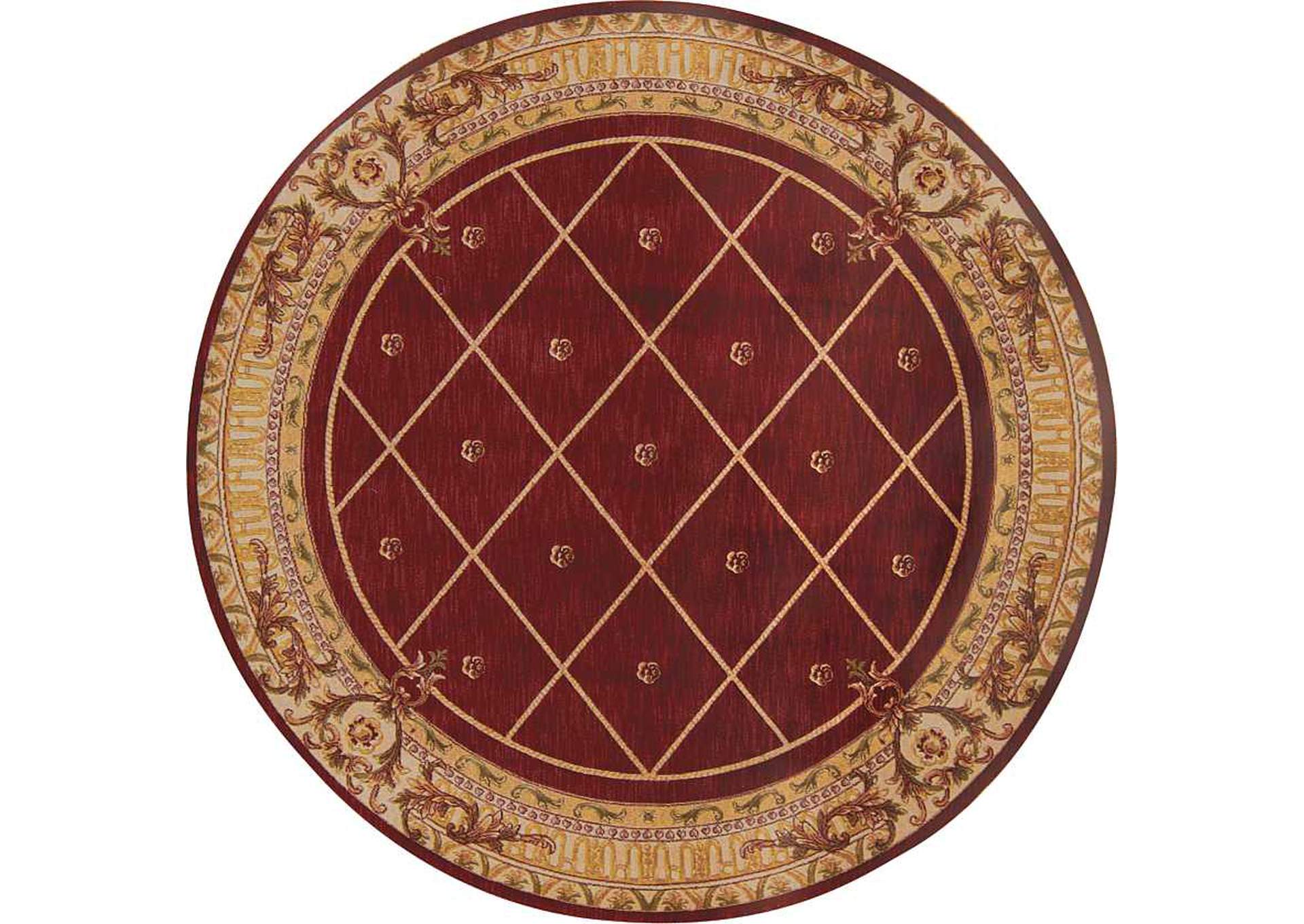 Nourison Ashton House AS03 Red 8' Round Rug,Nourison