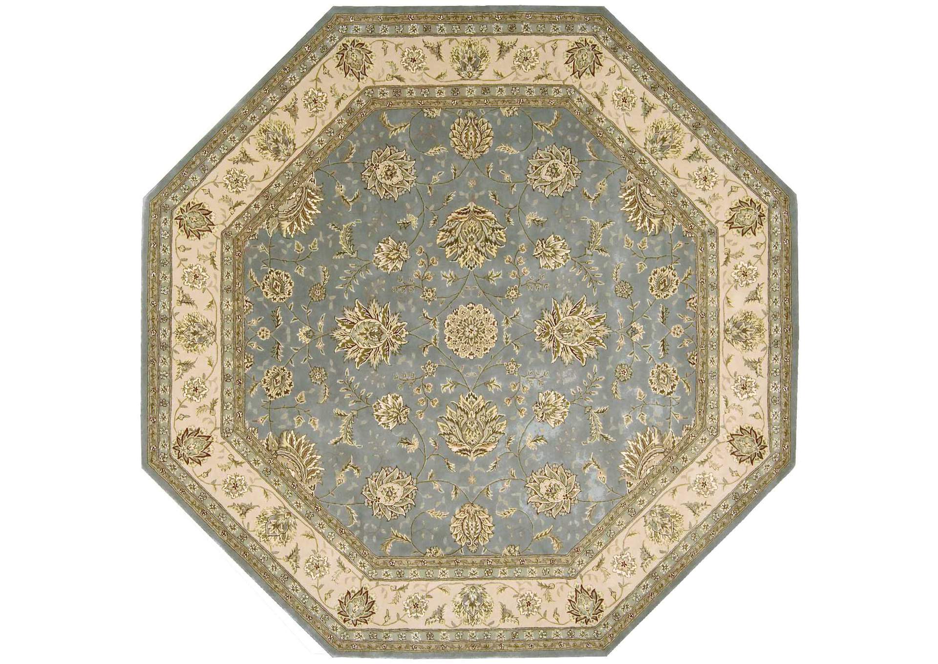 Nourison 2000 2210 Blue 10' Octagon Area Rug,Nourison