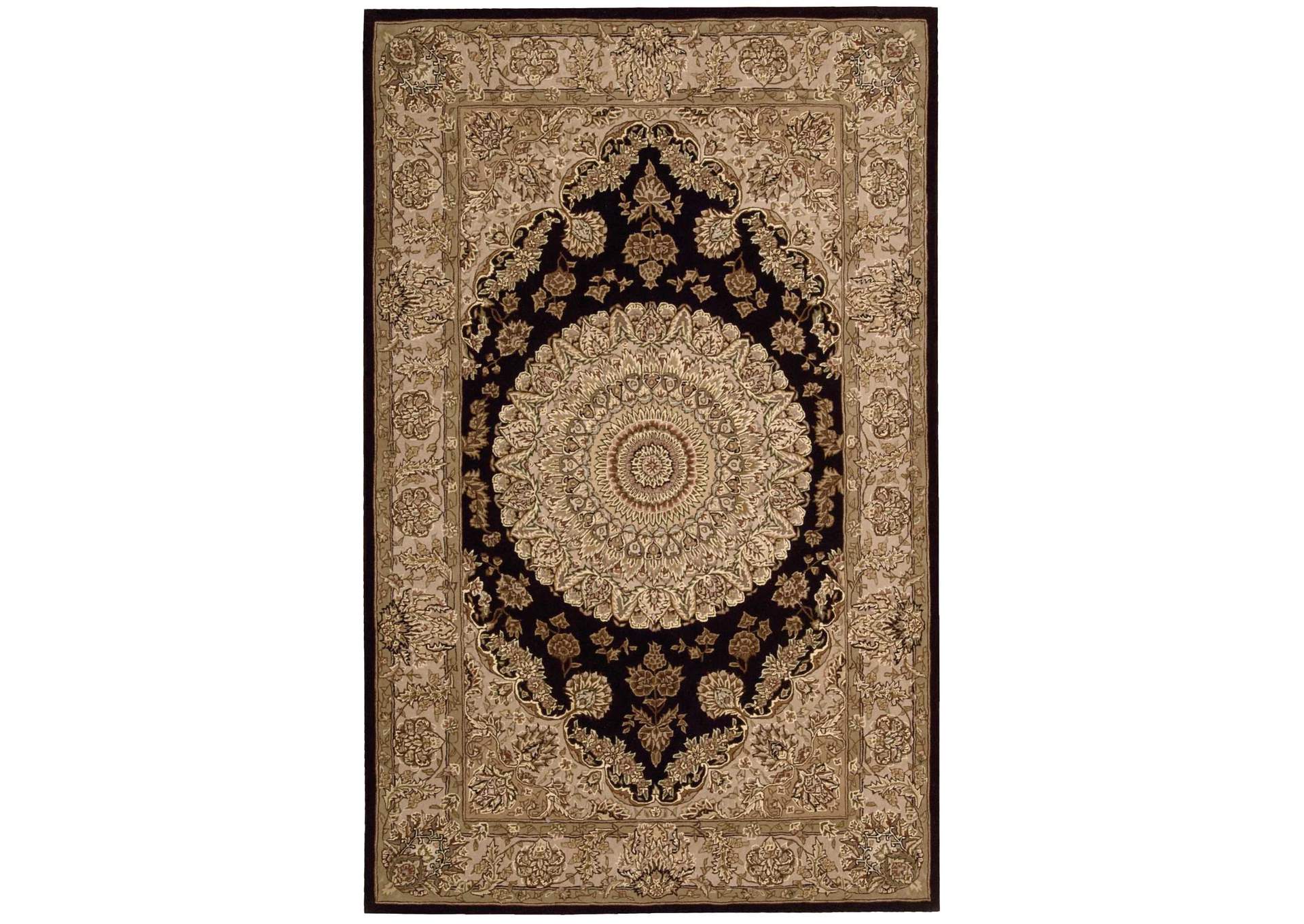 Nourison 2000 2233 Black 6'x9' Area Rug,Nourison