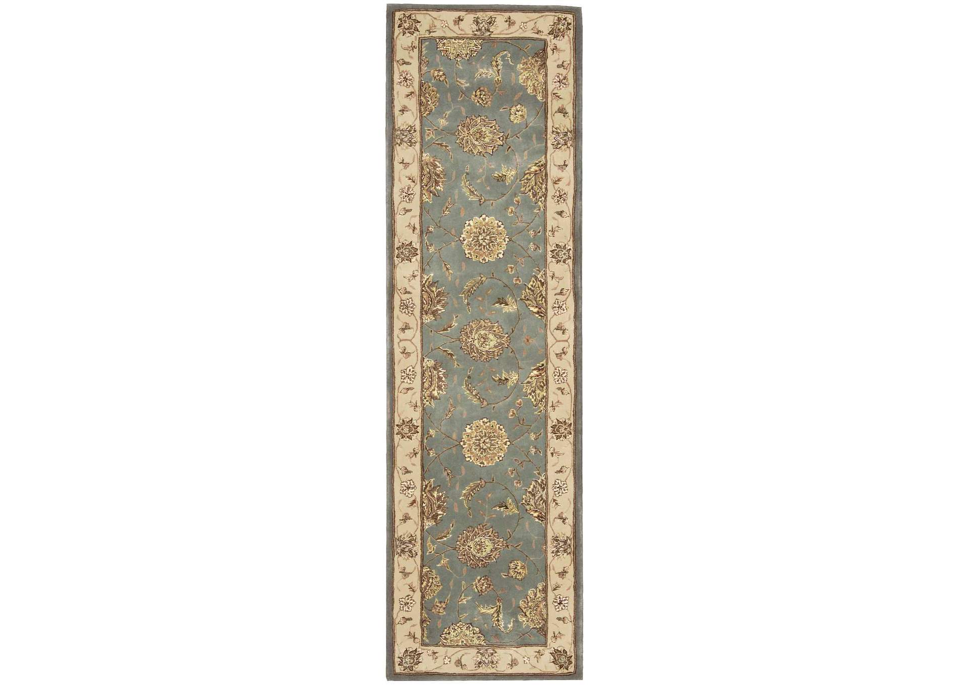 Nourison 2000 2210 Blue 8' Runner Area Rug,Nourison