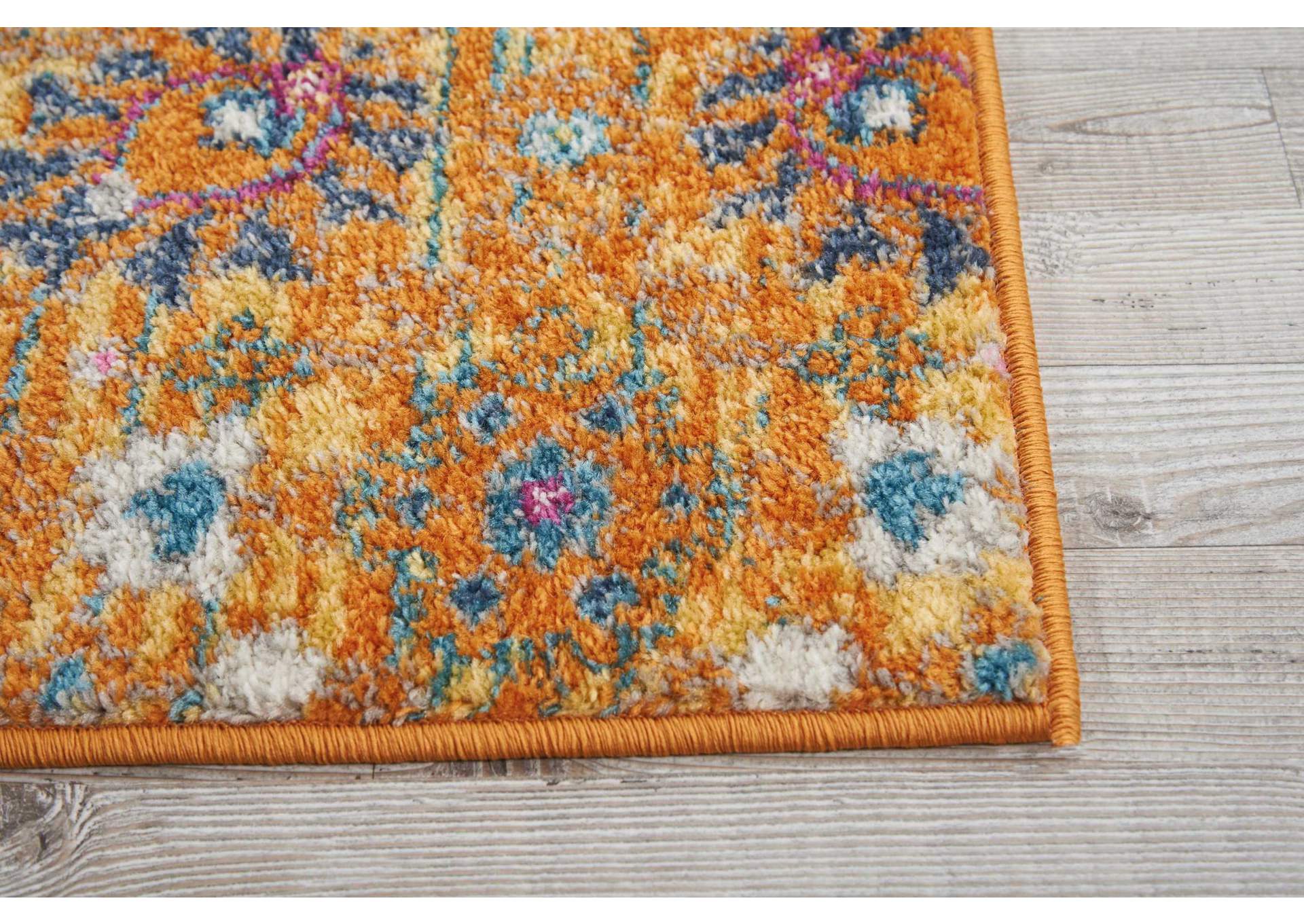Nourison Passion PSN01 Orange 8' Runner Hallway Rug,Nourison