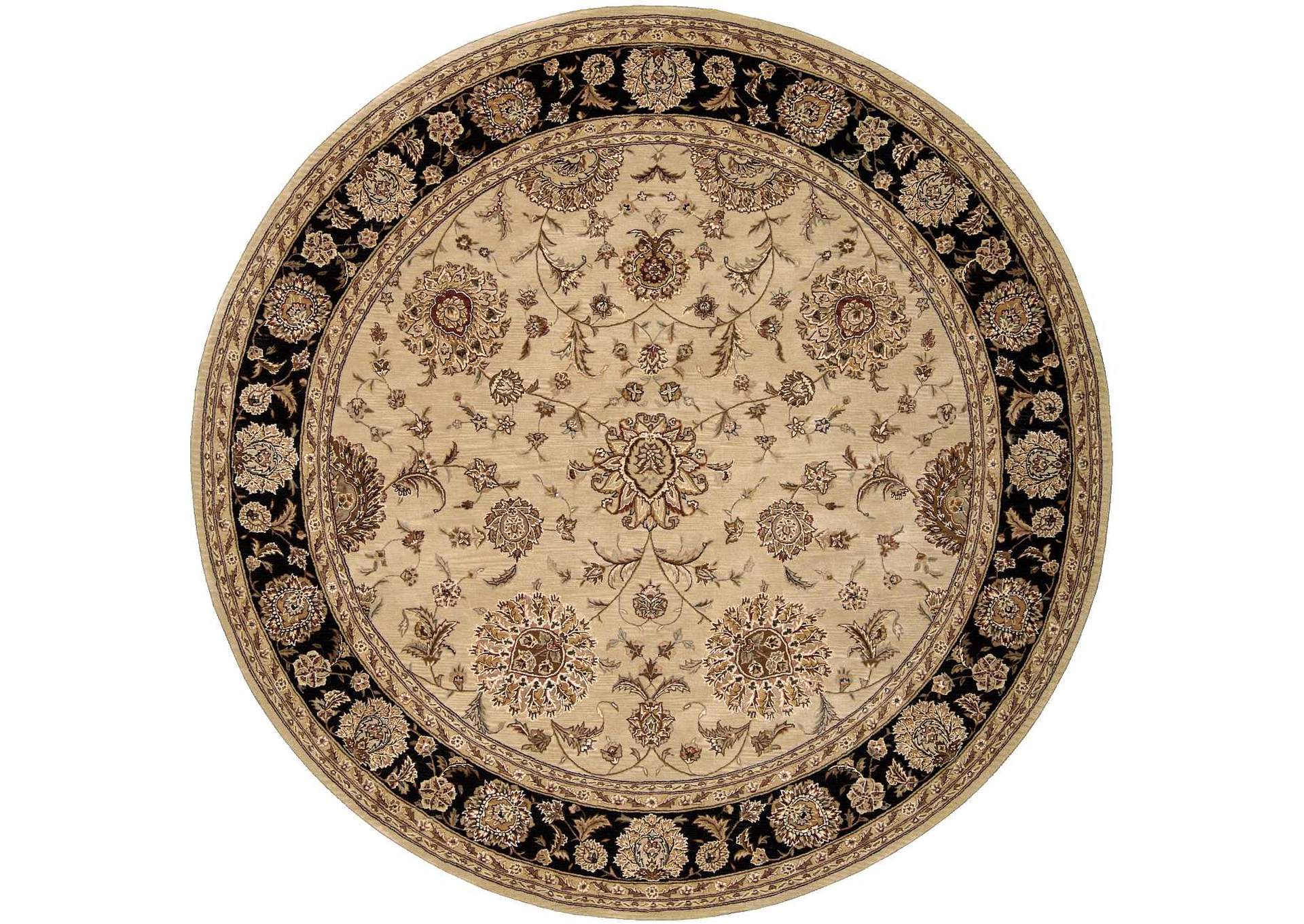 Nourison 2000 2207 Beige 8' Round Area Rug,Nourison