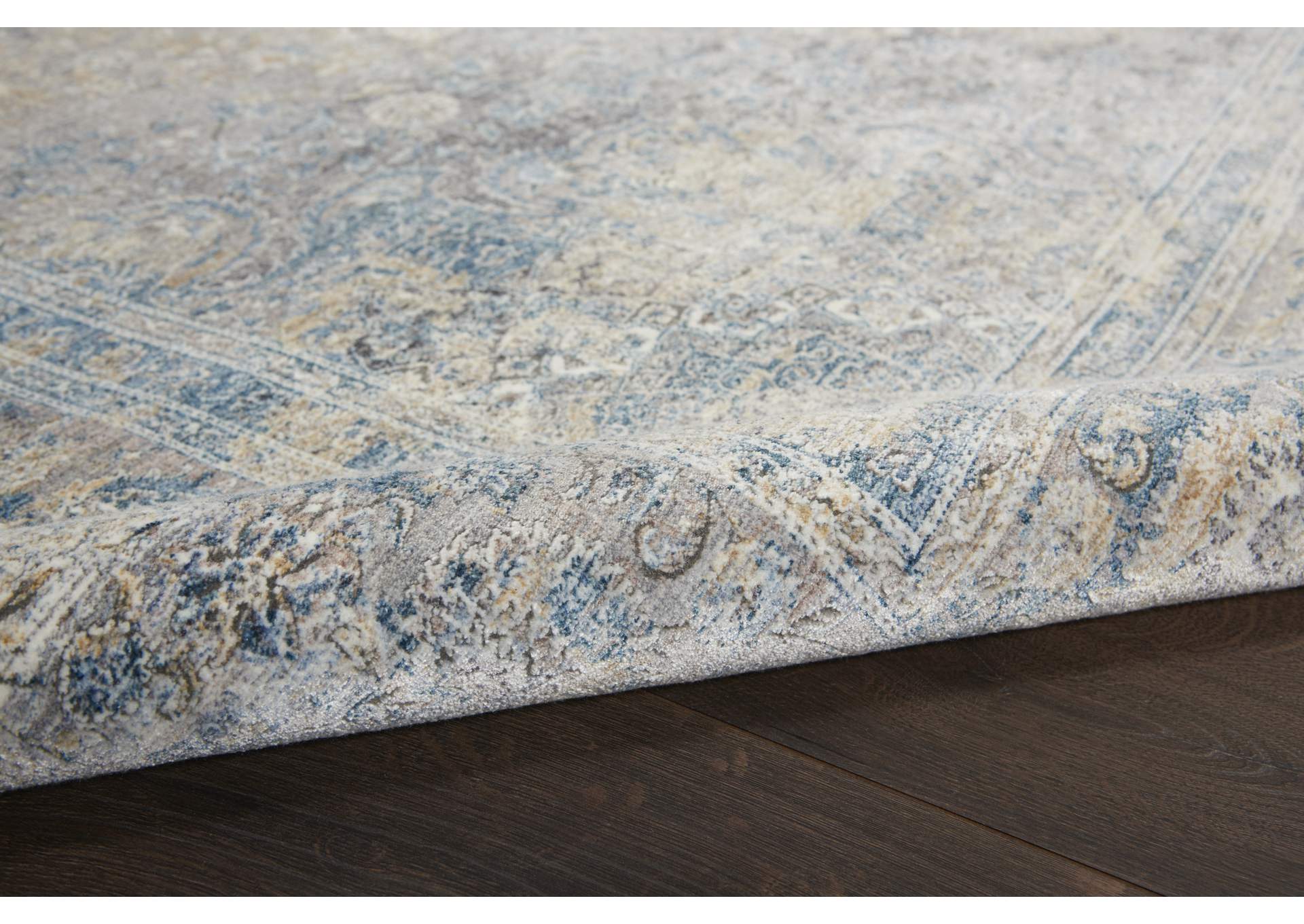 Nourison Starry Nights 8' x 10' Cream and Blue Vintage Area Rug,Nourison