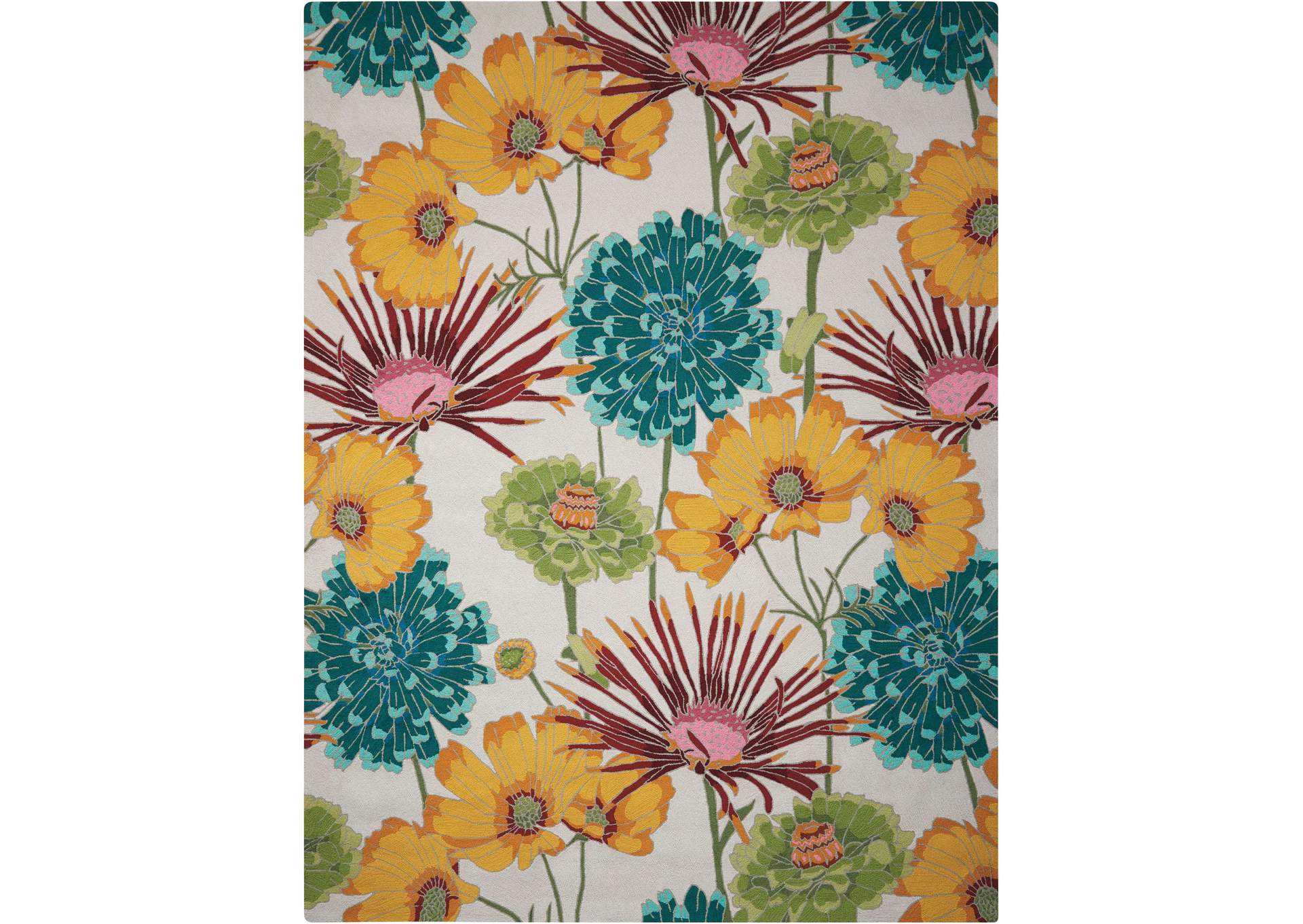 Nourison Fantasy FA26 White Multicolor 8'x11' Rug,Nourison