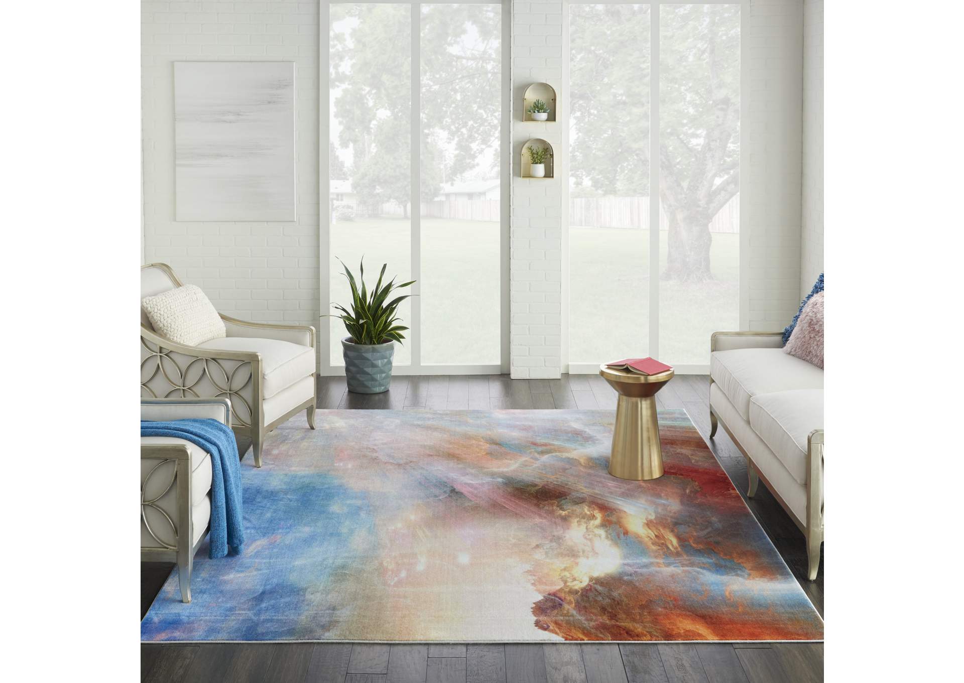 Nourison Le Reve LER04 Multicolor 8'x10' Large Rug,Nourison