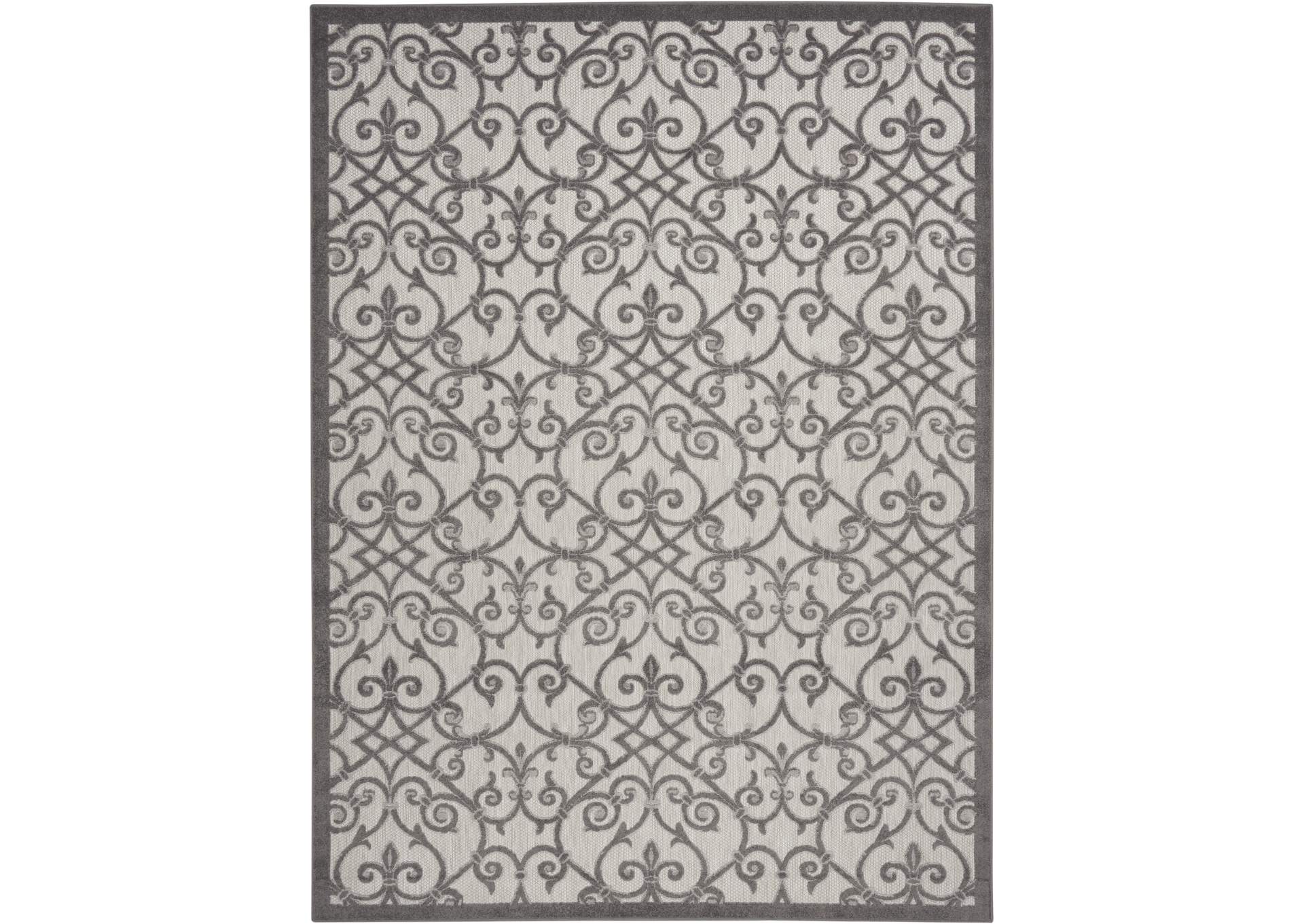 Nourison Aloha 8'x11' Grey Patio Area Rug,Nourison