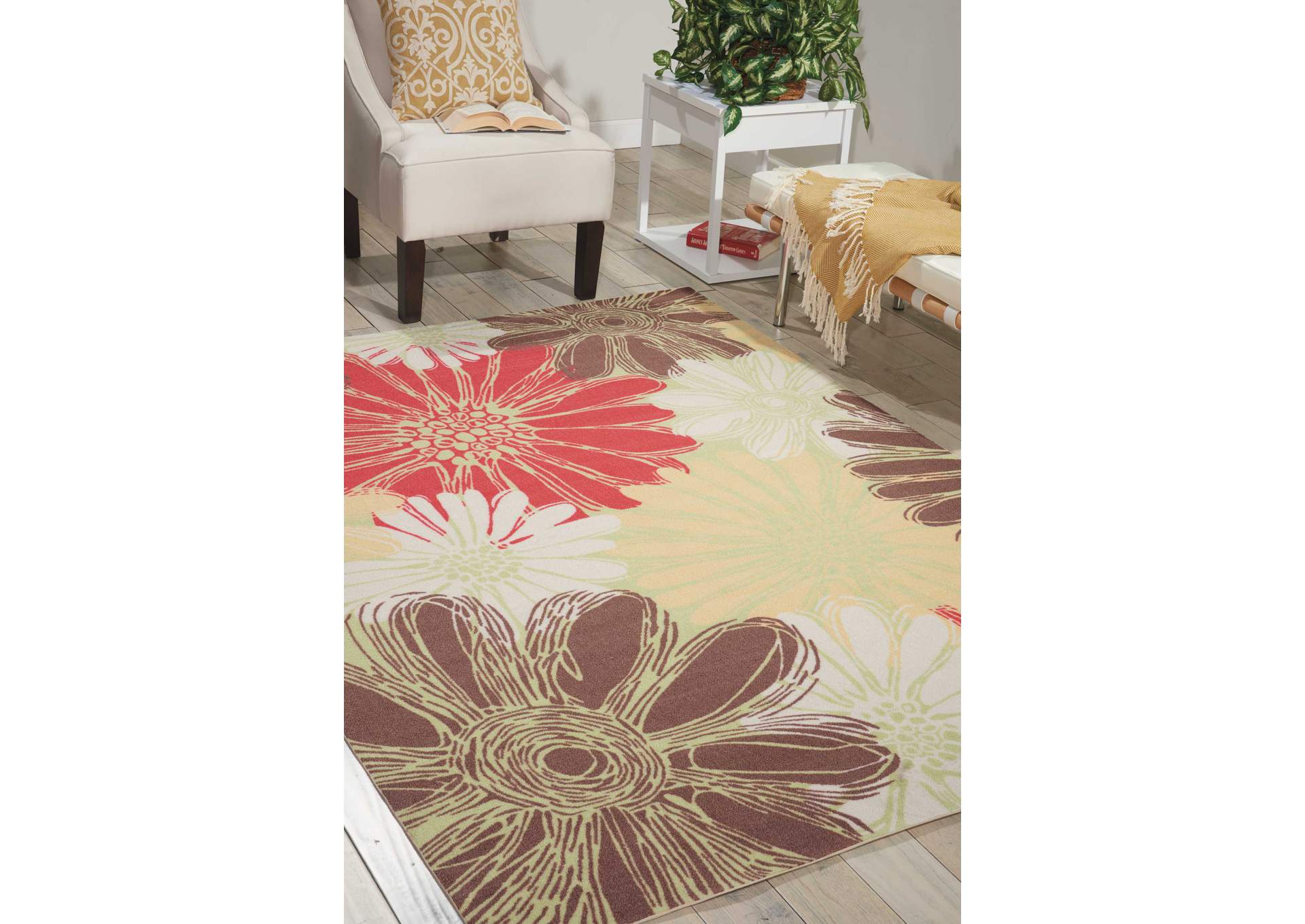 Nourison Home & Garden RS022 Green 10'x14' Rug,Nourison