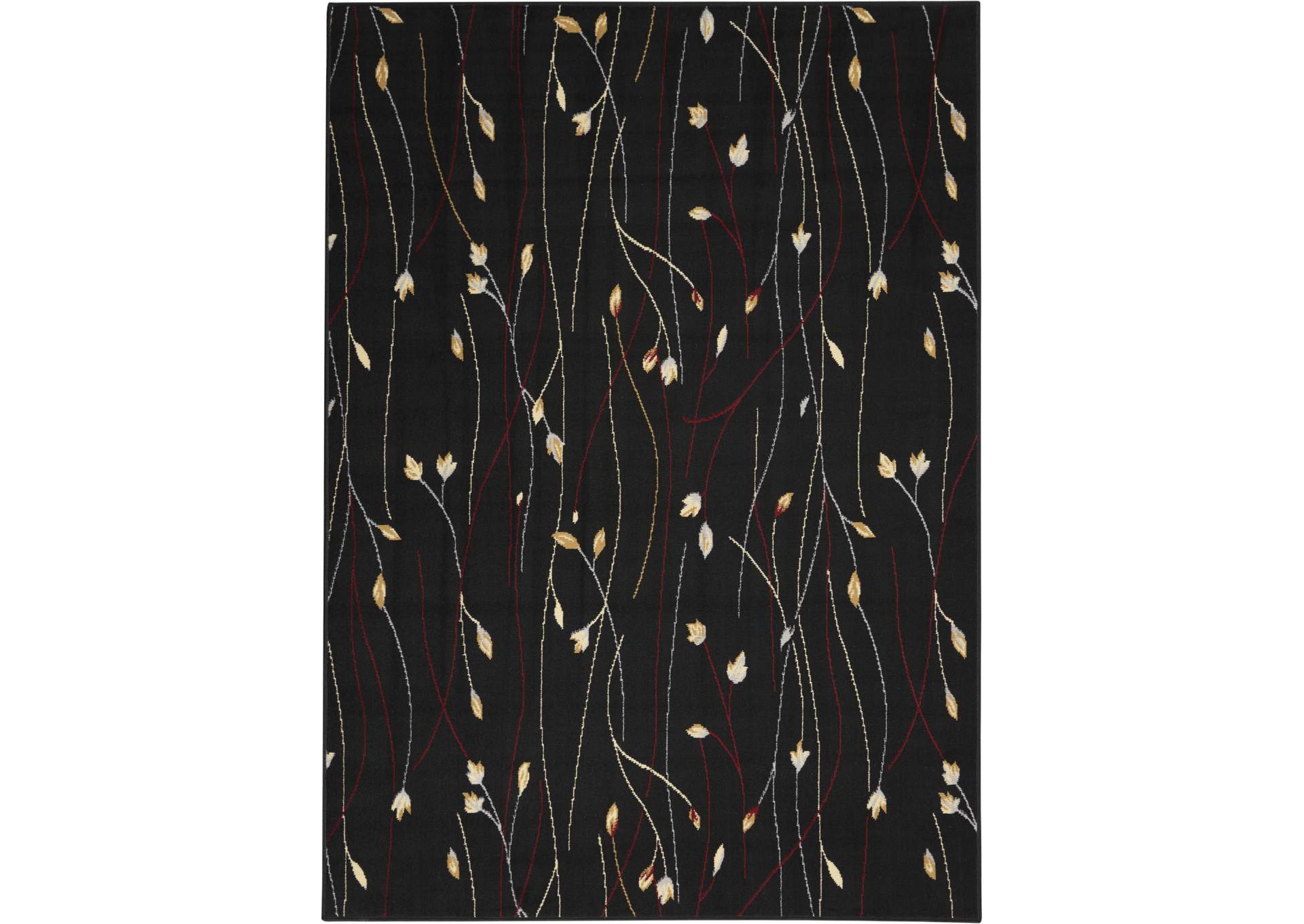 Nourison Grafix GRF15 Black 5'x7' Area Rug,Nourison