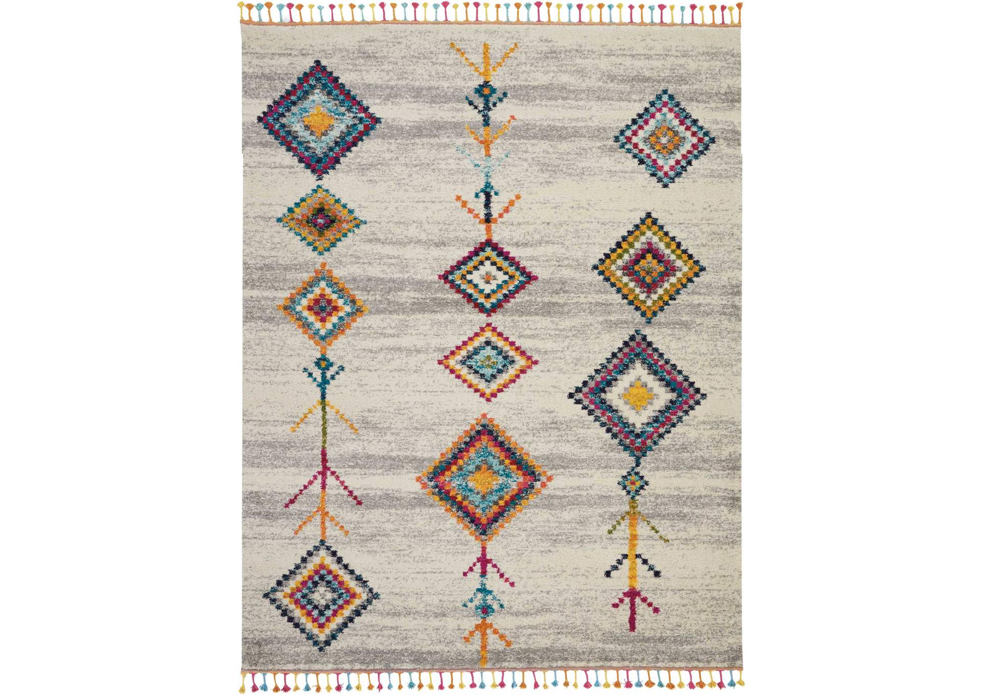 Nourison Nomad NMD04 Grey Multicolor 9'x12' Oversized Rug,Nourison