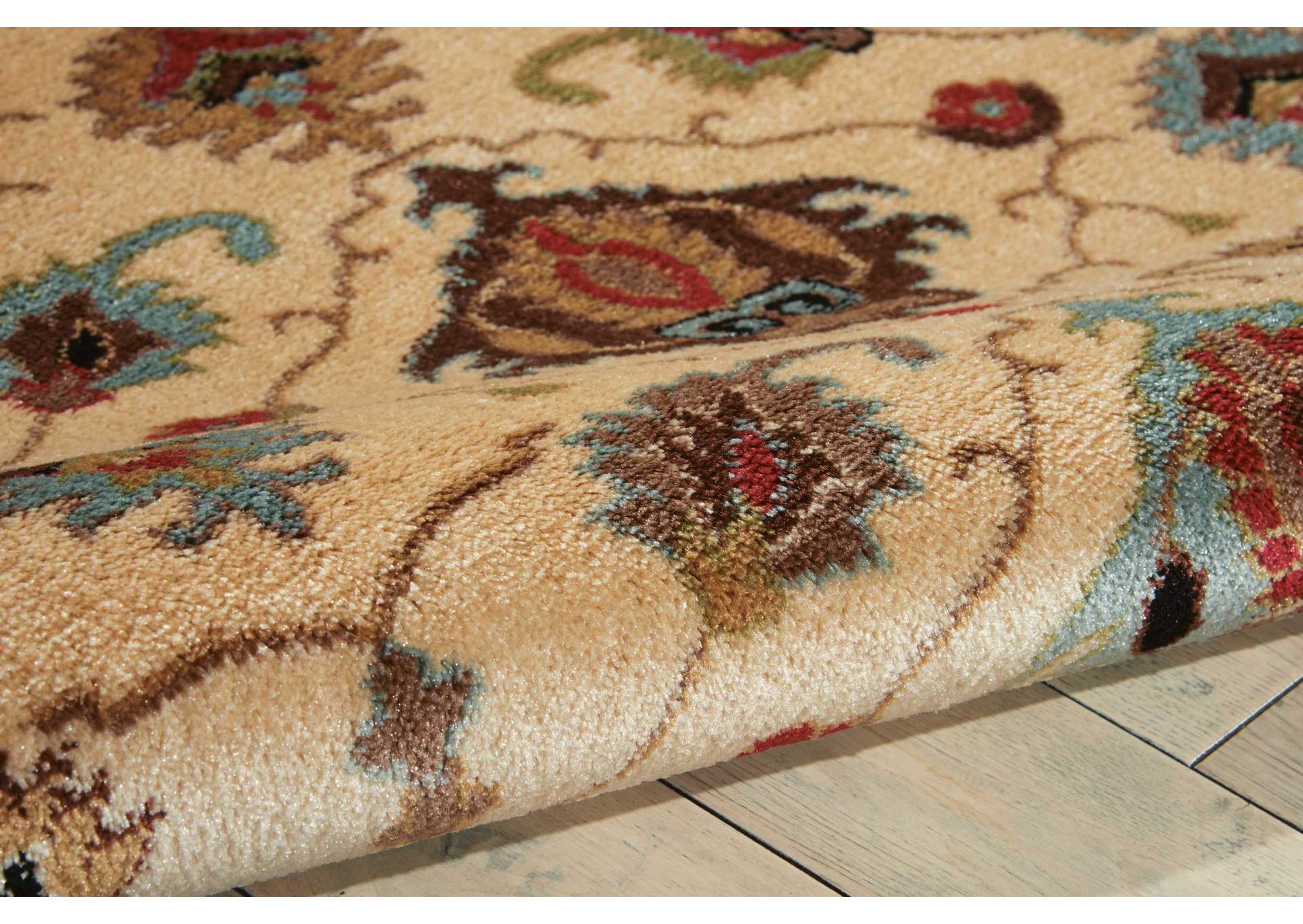 Nourison Delano DEL02 White Multicolor 4'x6' Area Rug,Nourison