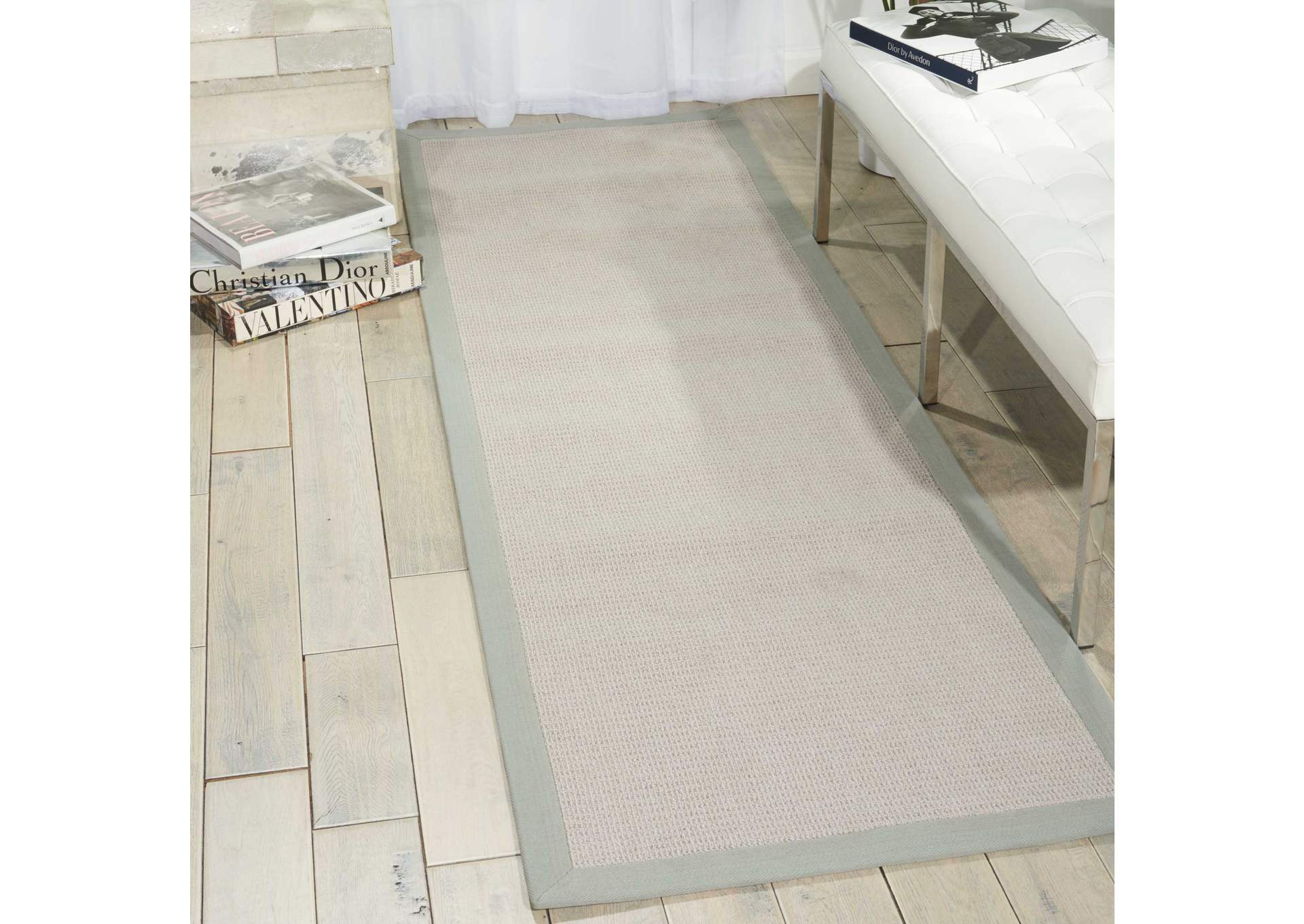 Nourison Sisal Soft SSF40 Beige 8' Runner Hallway Rug,Nourison