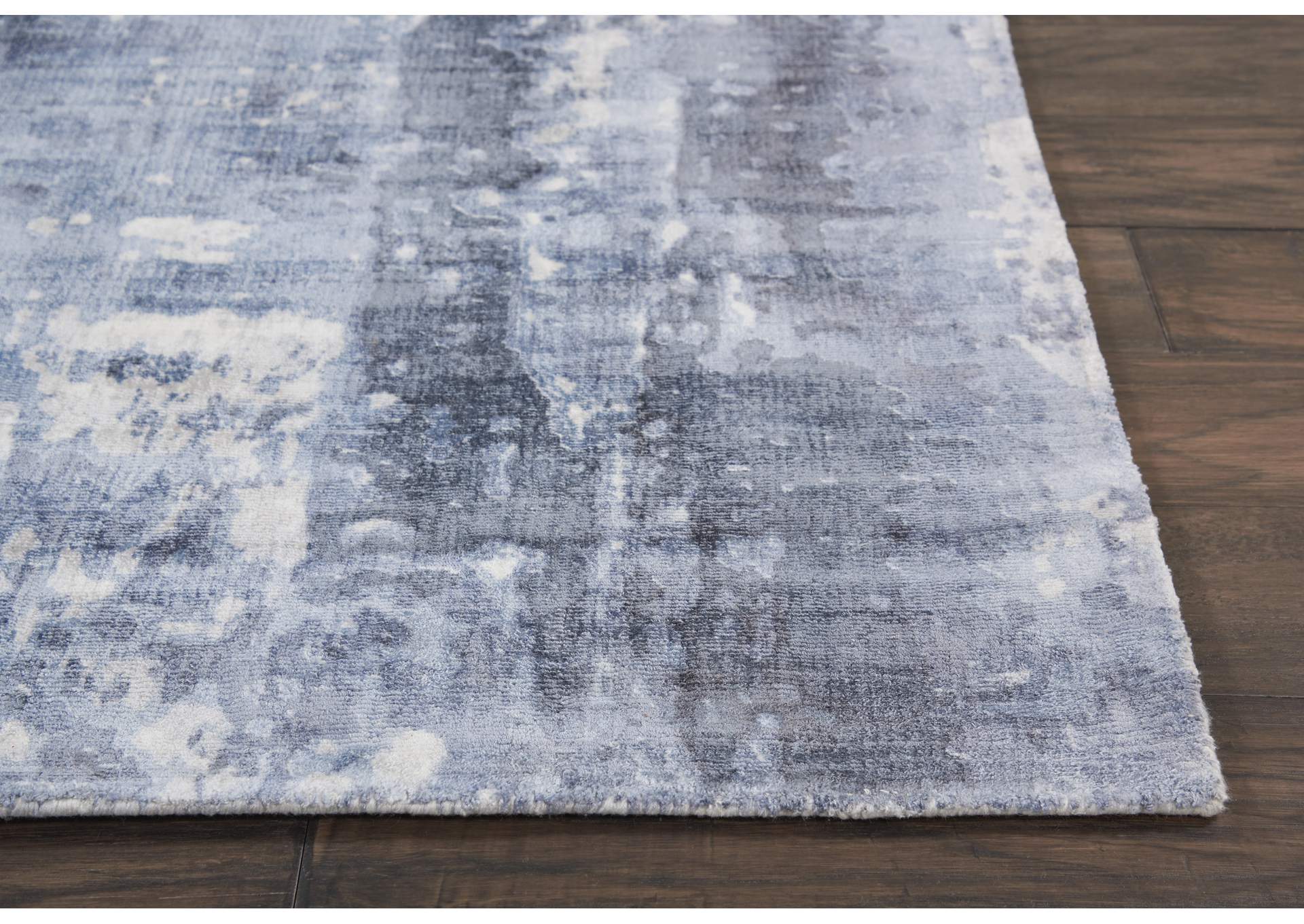 kathy ireland Home Safari Dreams KI372 Slate Blue and White 9'x12' Oversized Rug,Nourison