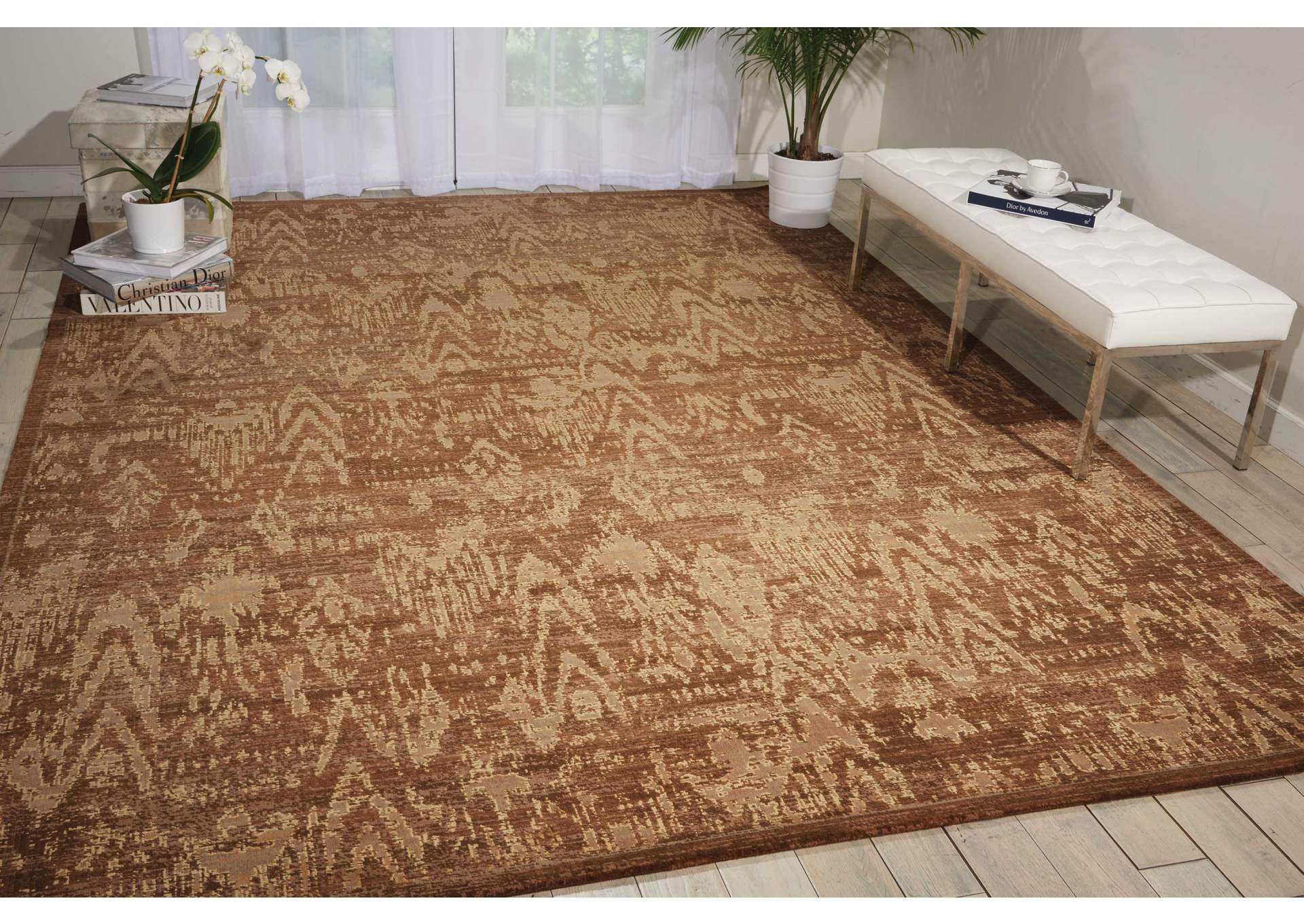 Nourison Silken Allure SLK17 Brown 8'x10' Rug,Nourison