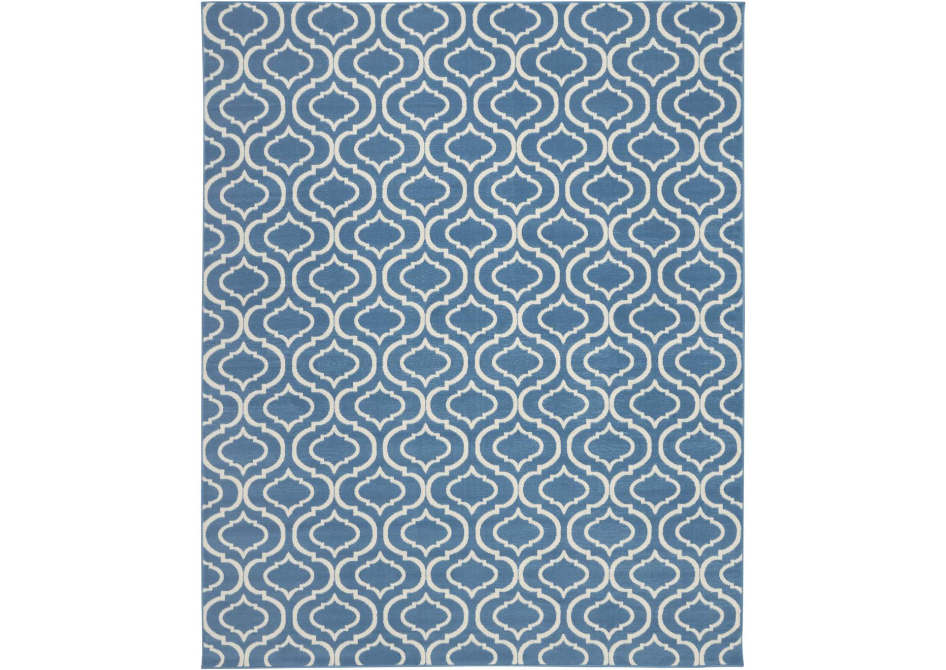 Nourison Jubilant JUB19 Blue 8'x10' Large Low-pile Rug,Nourison
