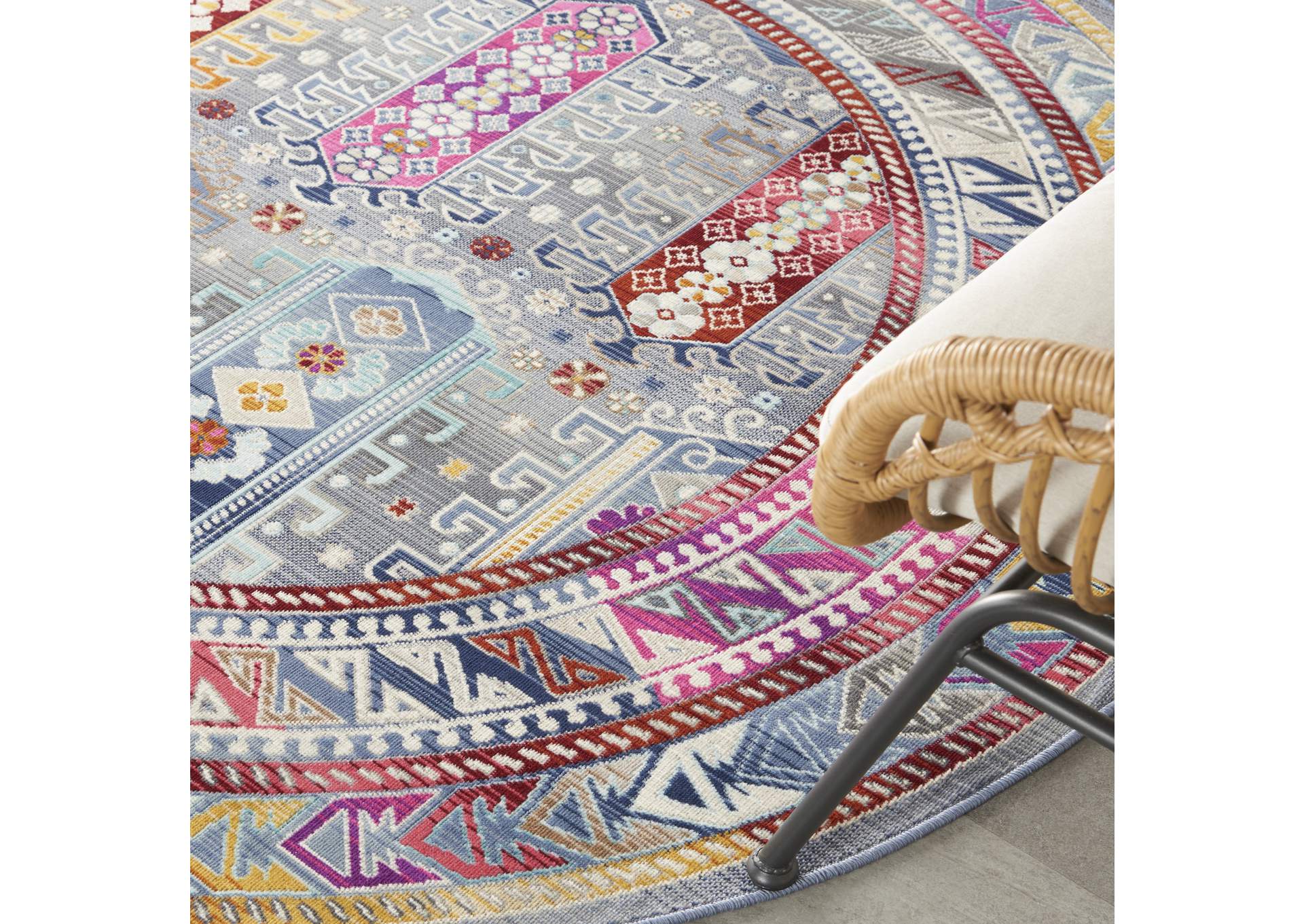 Nourison Vintage Kashan 6' Round Area Rug,Nourison