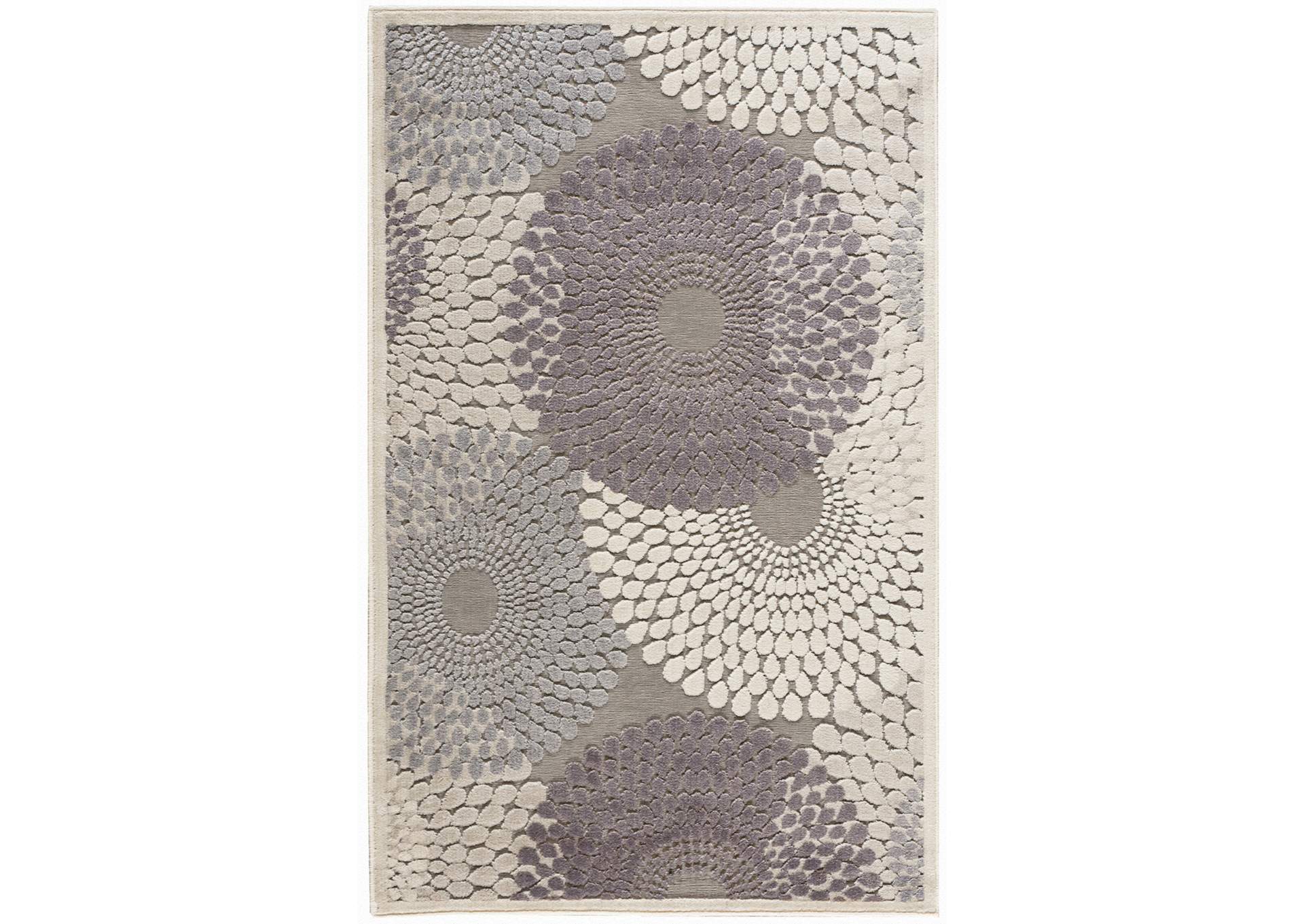 Nourison Graphic Illusions GIL04 Grey 4'x6' Area Rug,Nourison