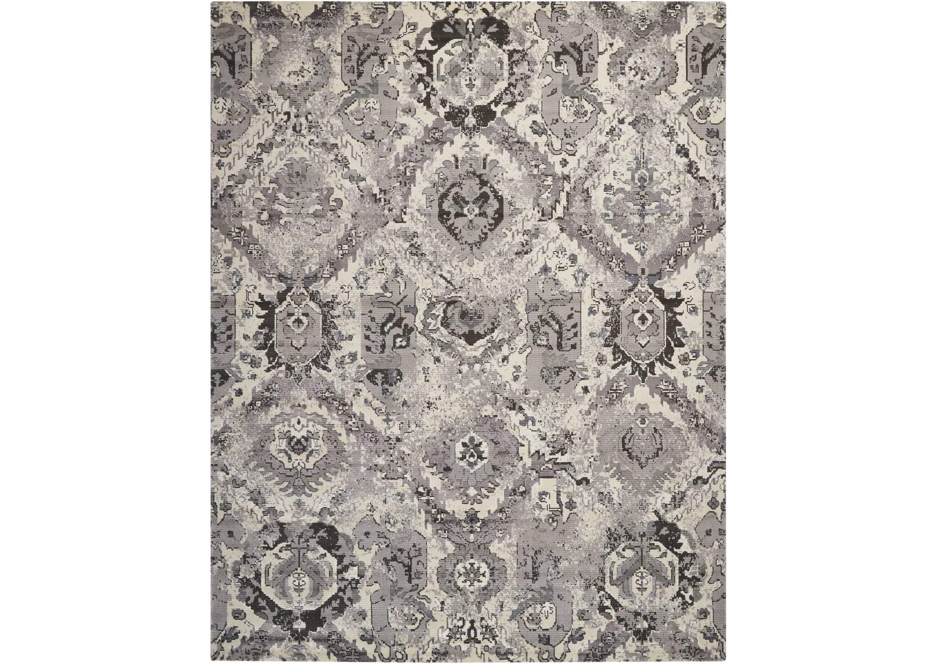 Nourison Twilight TWI03 Grey and White 12'x15' Oversized Rug,Nourison