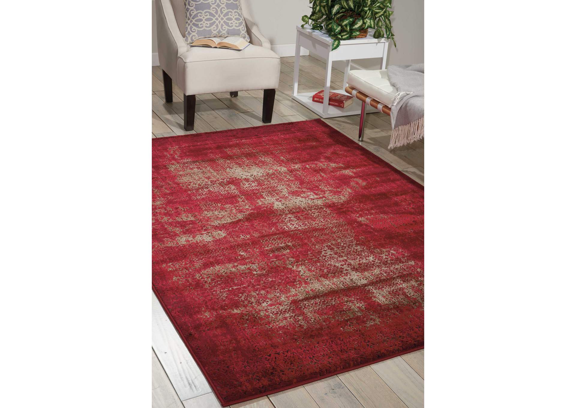 Nourison Karma KRM01 Red 9'x13' Oversized Rug,Nourison