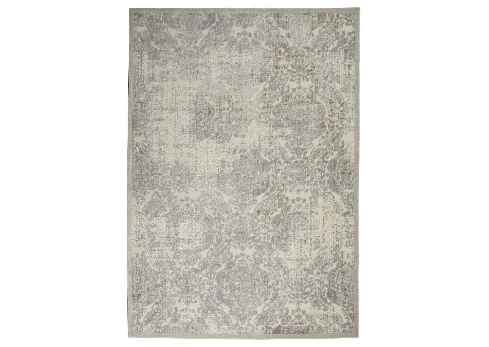 Nourison Graphic Illusions GIL09 White 7'x10' Rug,Nourison