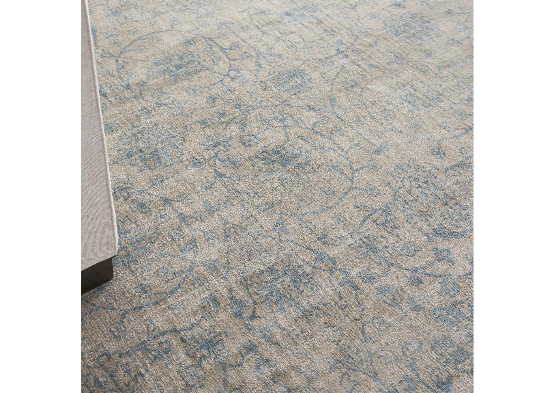 kathy ireland Home Desert Skies DSK06 Beige and Blue 9'x12' Oversized Rug,Nourison