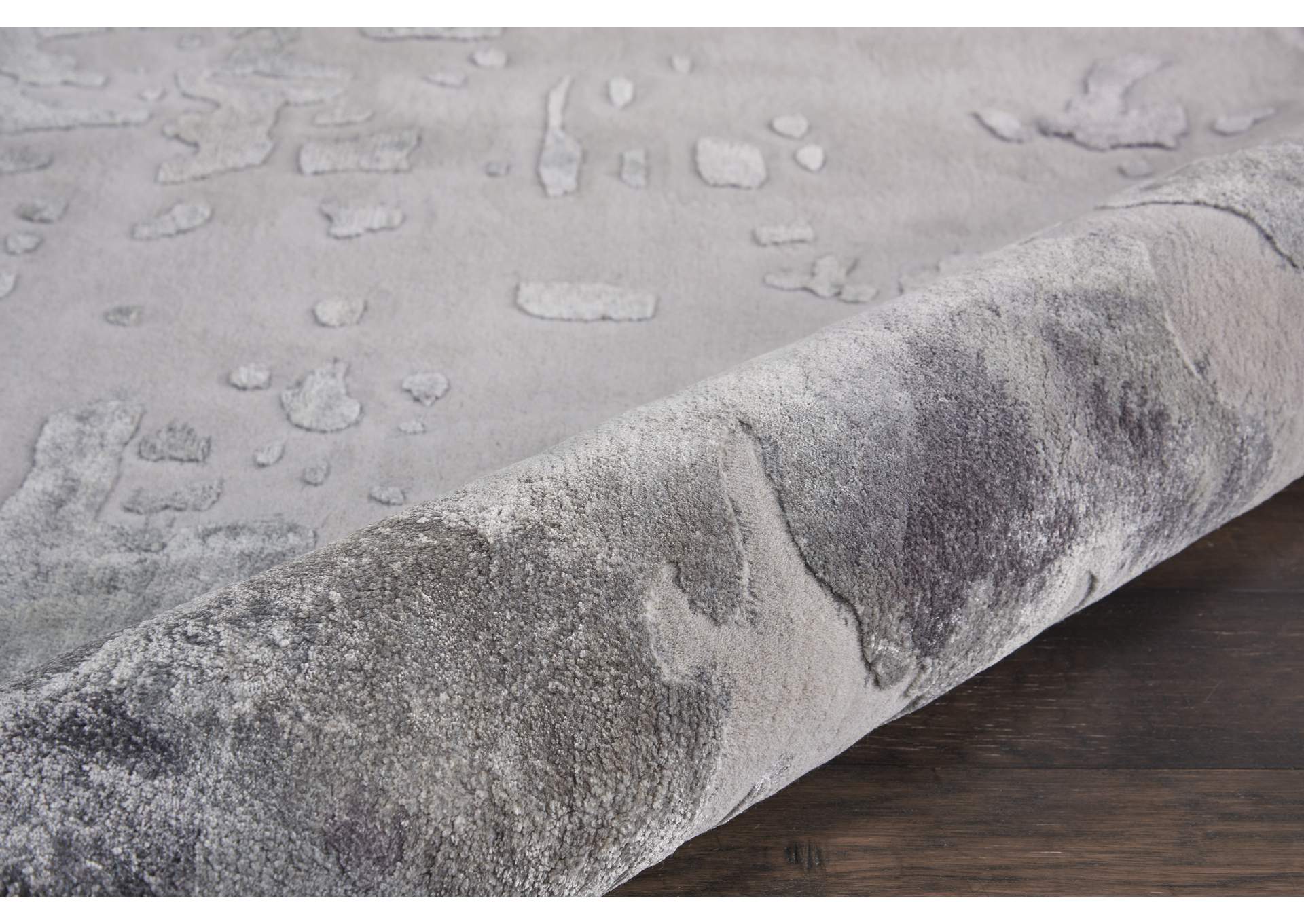 Nourison Prismatic 10'x14' Silver Grey Abstract Area Rug,Nourison