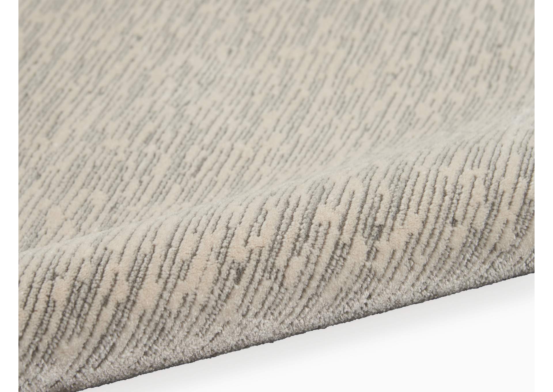 Calvin Klein Jackson CK781 Ivory and Grey 9'x13' Oversized Striated Rug,Nourison