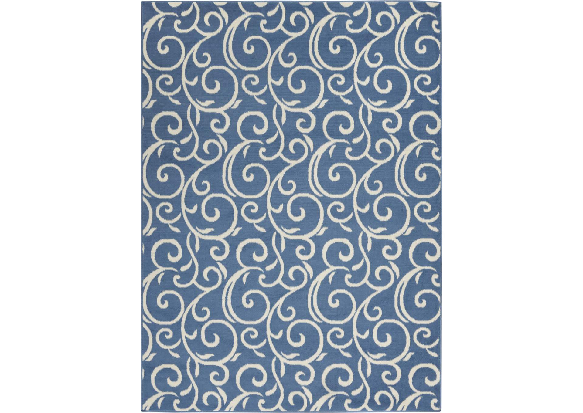 Nourison Grafix GRF19 Blue 5'x7' Area Rug,Nourison