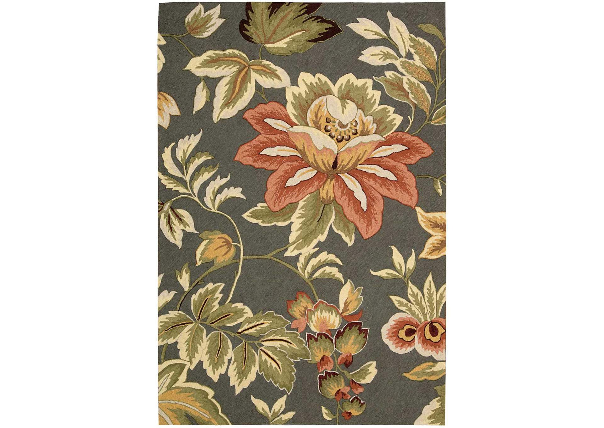 Nourison Fantasy FA11 Grey 5'x8' Area Rug,Nourison