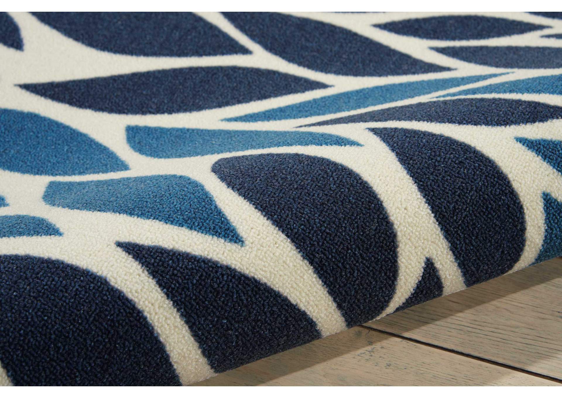 Nourison Home & Garden RS094 Blue 4'x6' Area Rug,Nourison