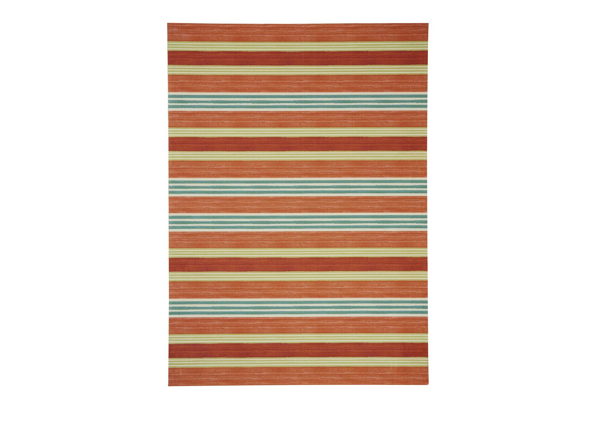 Waverly Sun N Shade SND71 Red 10'x13' Oversized Indoor-outdoor Rug,Nourison