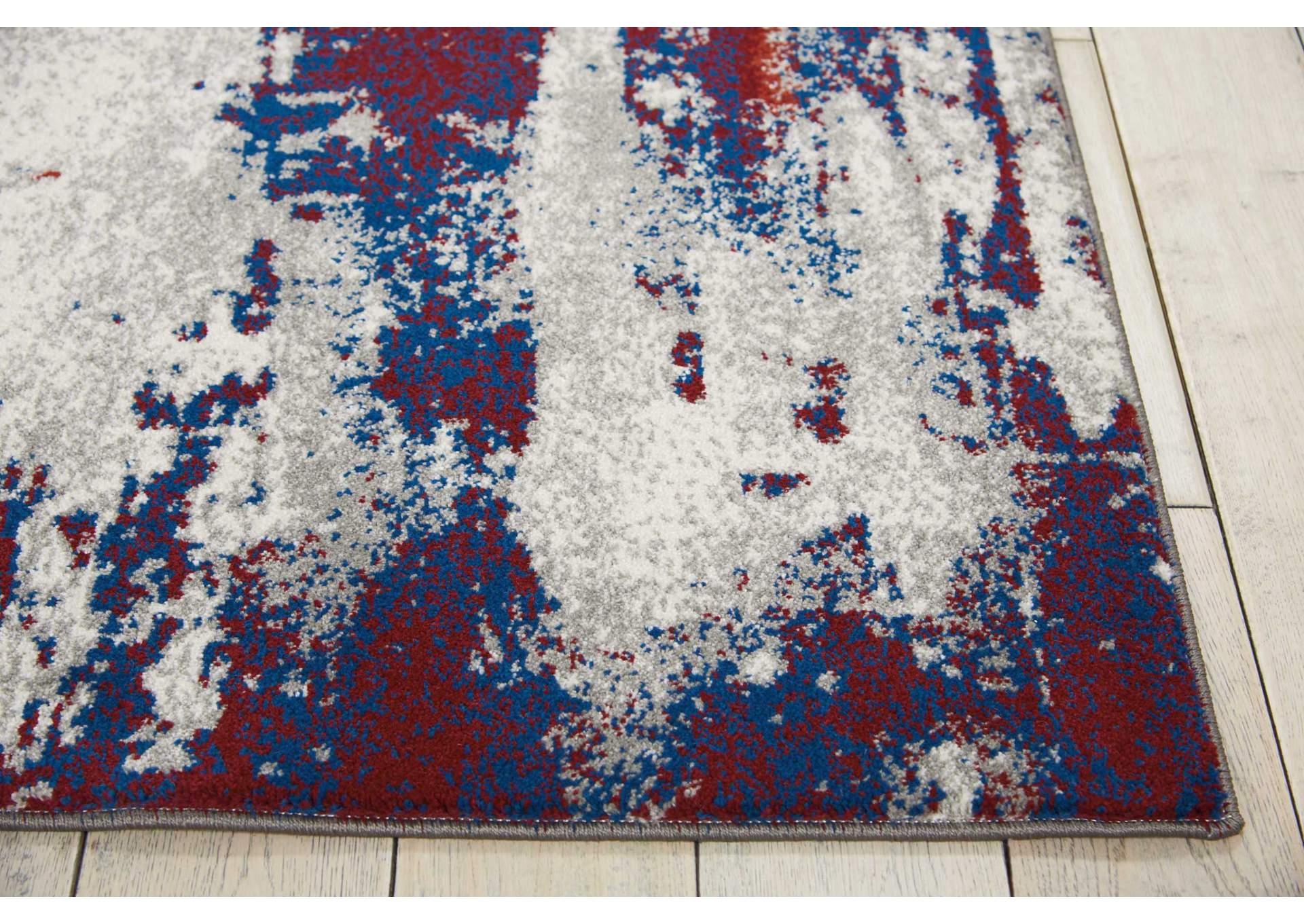 Nourison Maxell MAE15 Red and Blue 9'x13' Oversized Rug,Nourison
