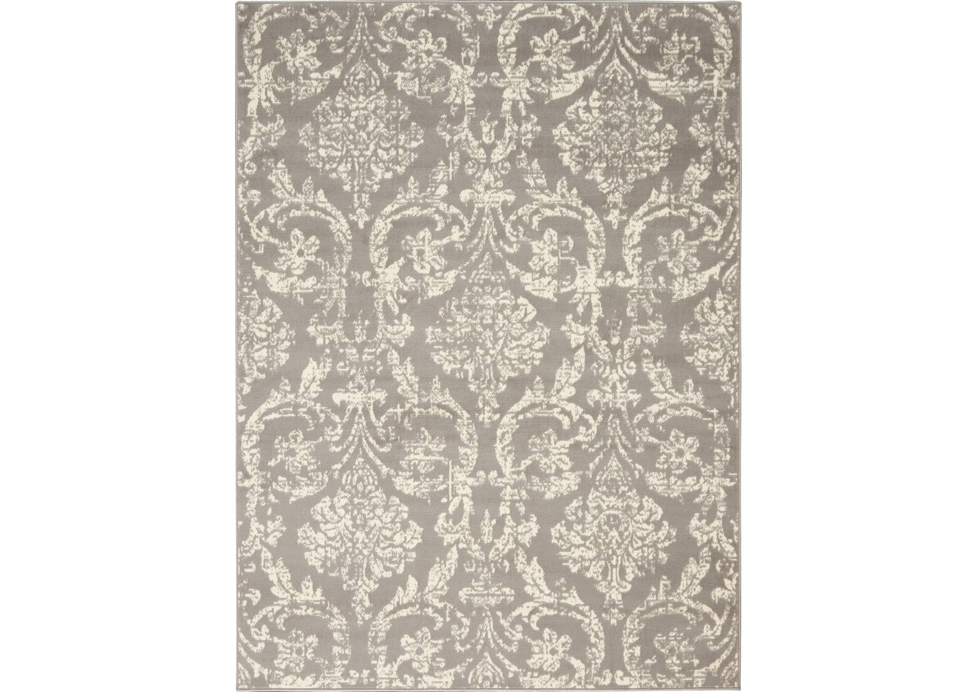 Nourison Jubilant JUB09 Grey 5'x7' Farmhouse Area Rug,Nourison