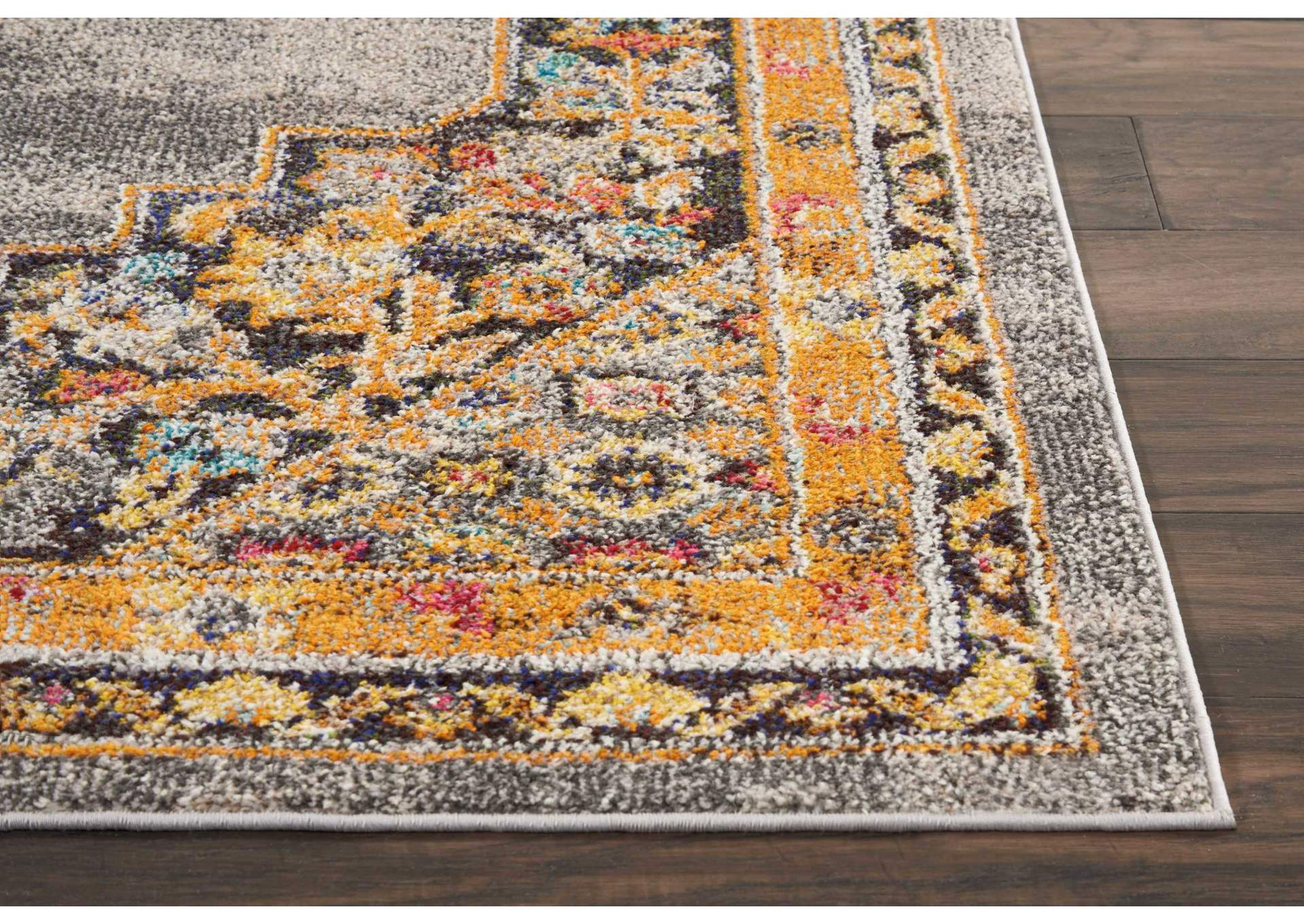 Nourison Passionate PST01 Grey Multicolor 7'x10' Large Rug,Nourison