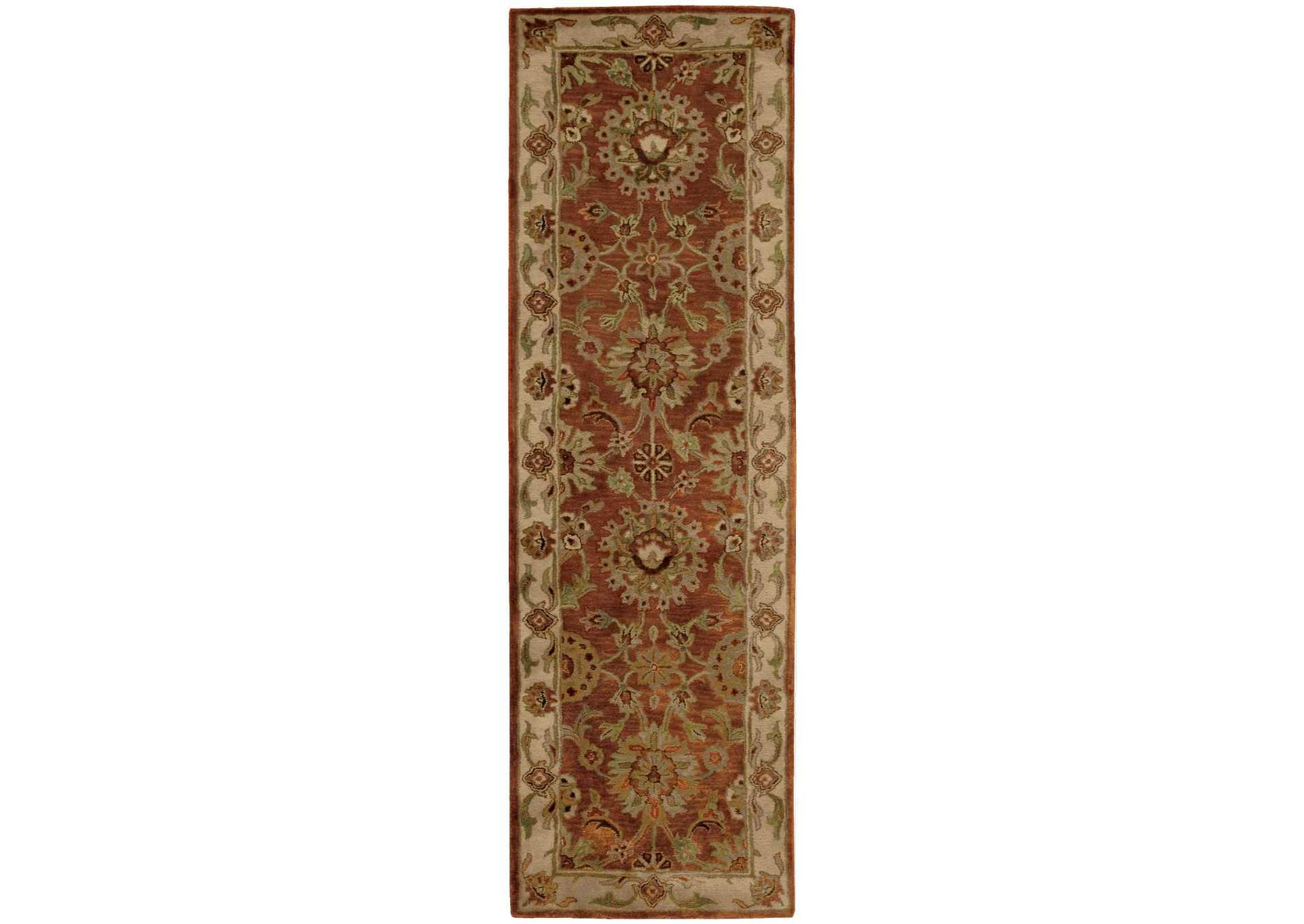 Nourison Jaipur JA13 Brown Multicolor 8' Runner Hallway Rug,Nourison