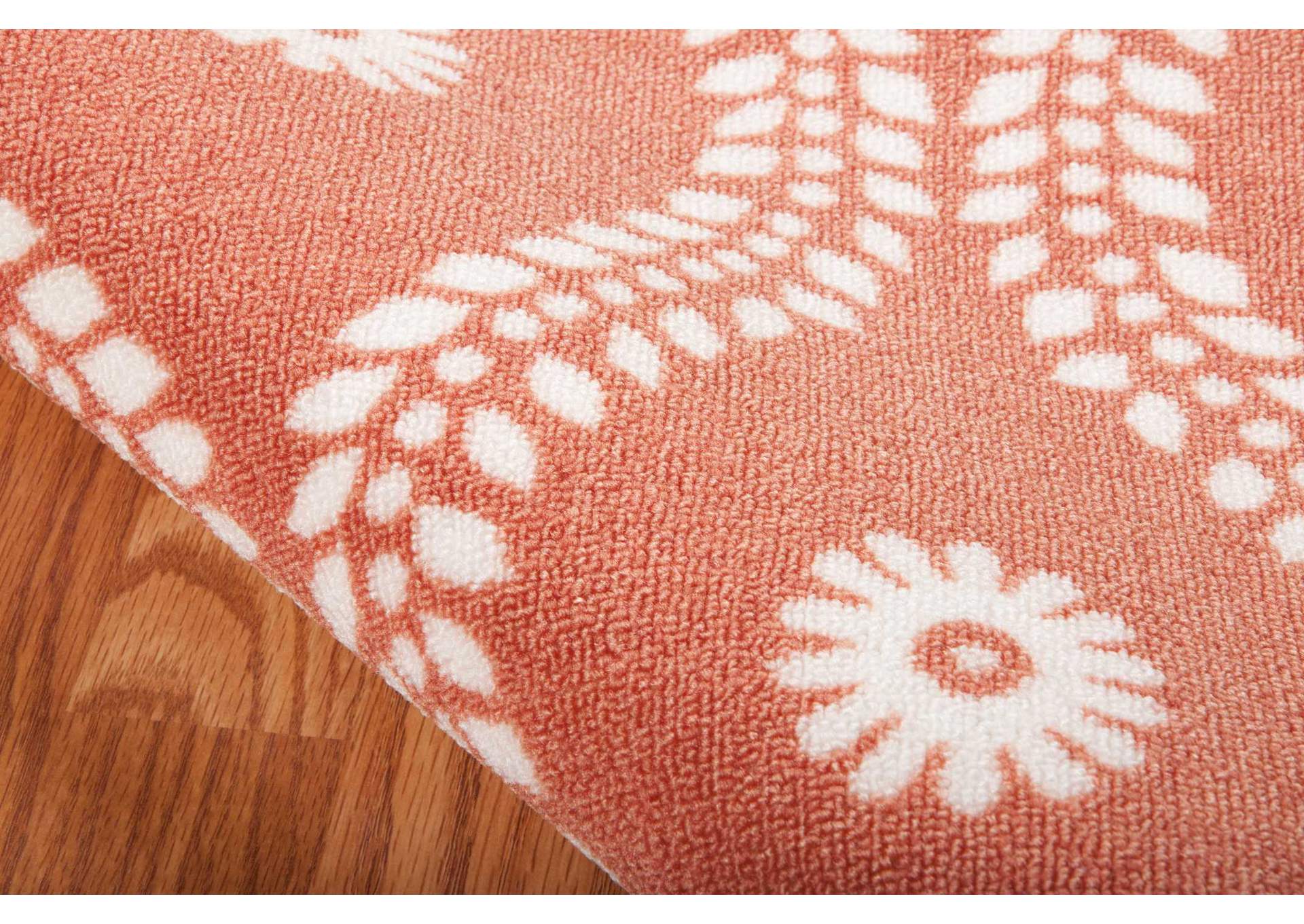 Nourison Home & Garden RS085 Red and Brown 8'x11' Rug,Nourison