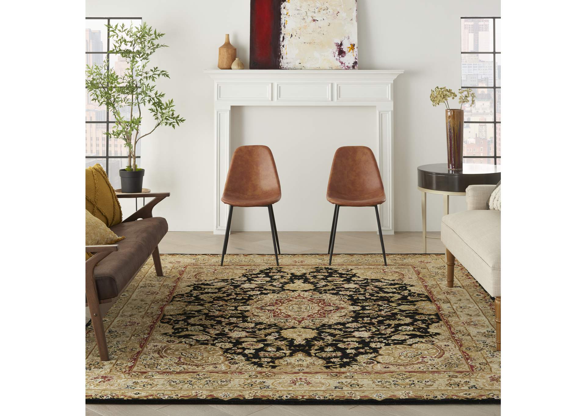 Nourison 2000 2028 Black 8'x10' Area Rug,Nourison