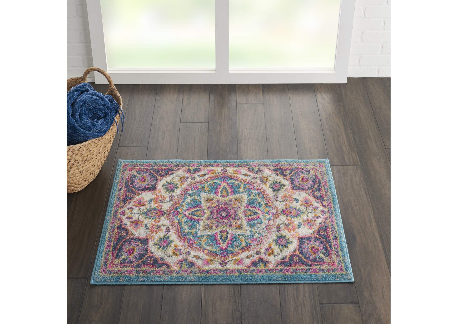 Nourison Passion Bohemian Ivory Multi Colored Area Rug,Nourison