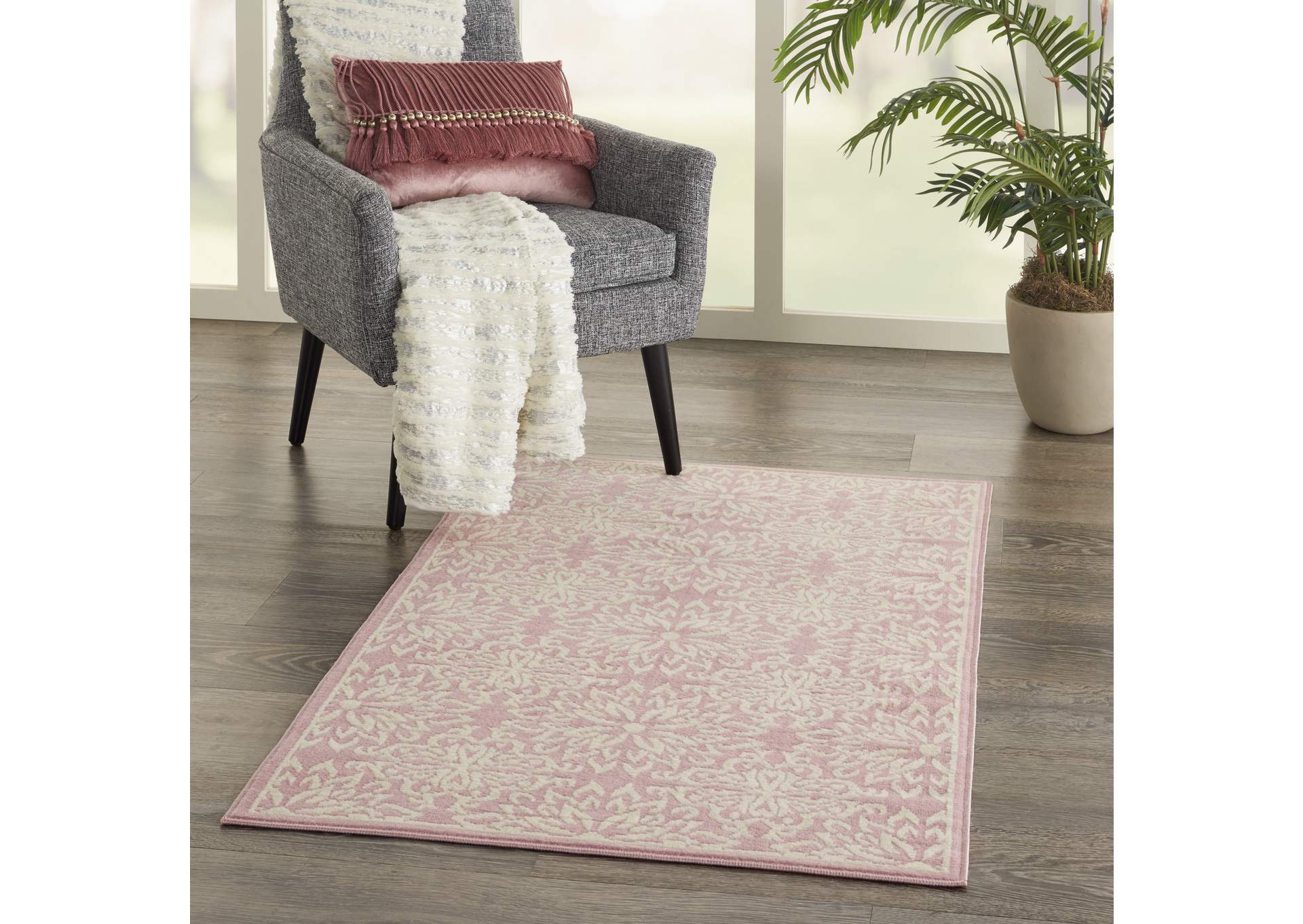 Nourison Jubilant 3'x5' Pink Area Rug,Nourison