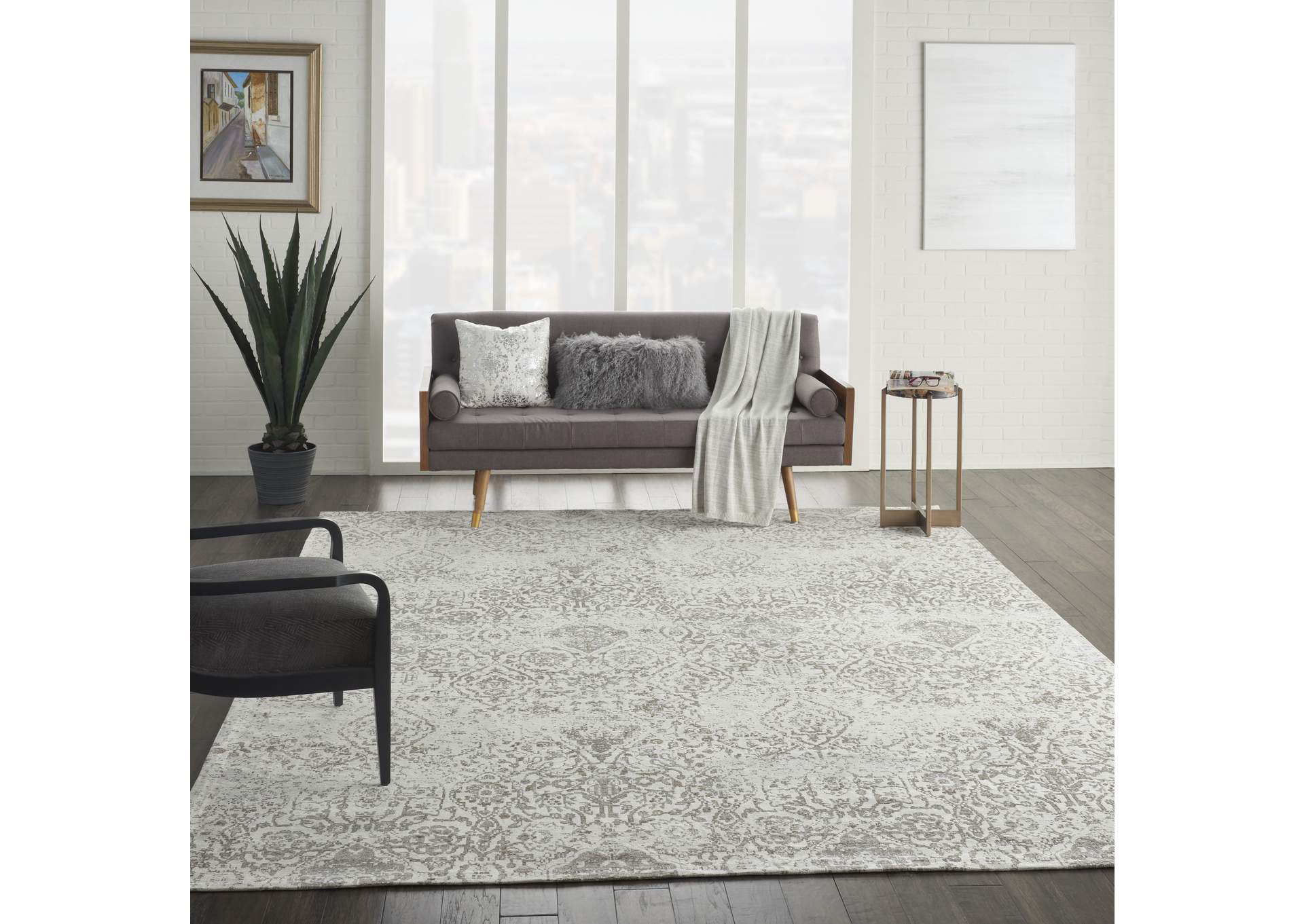 Nourison Damask 9'x12' Vintage Area Rug,Nourison