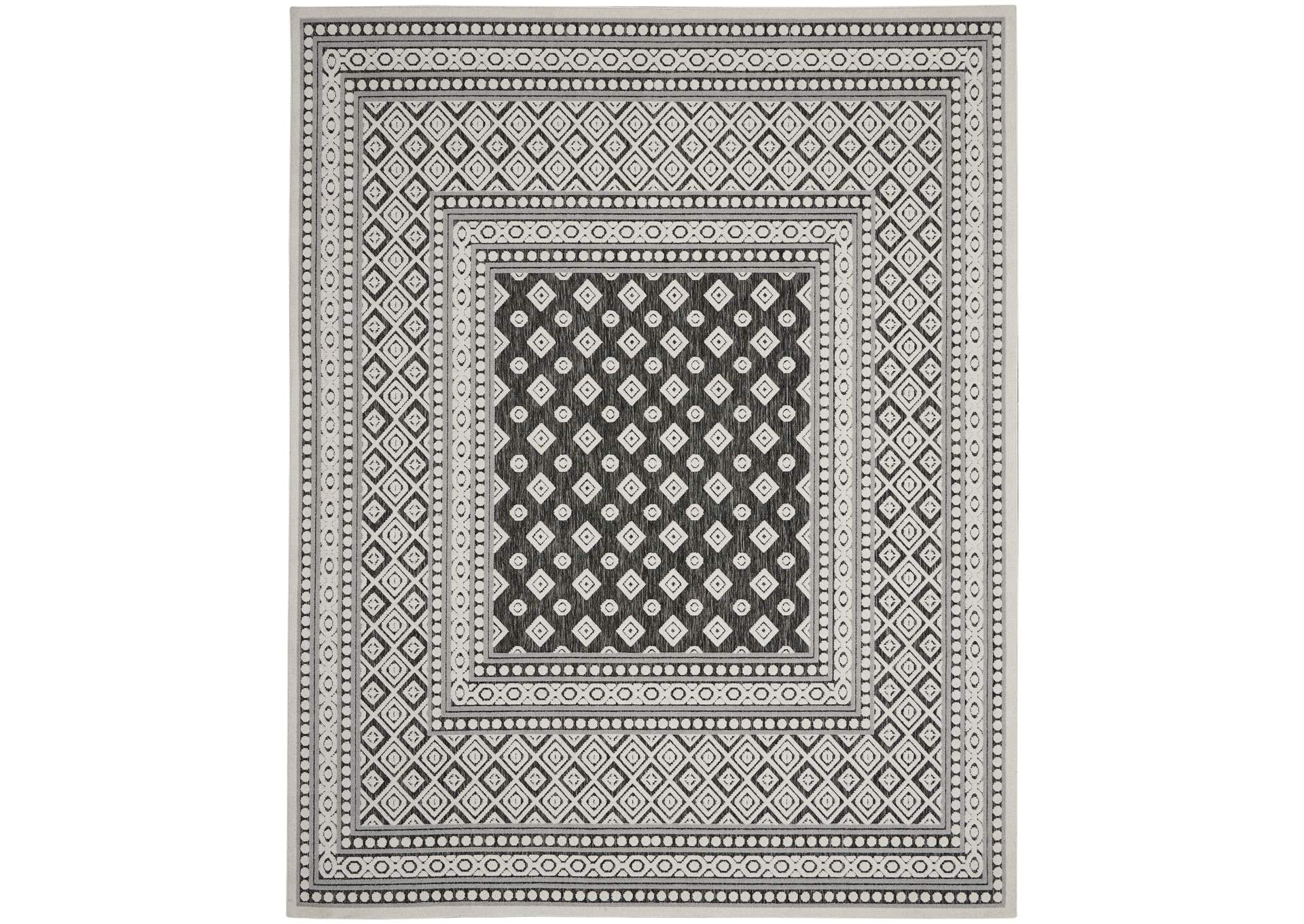 Nourison Key Largo 8'x10' Dark Grey Area Rug,Nourison