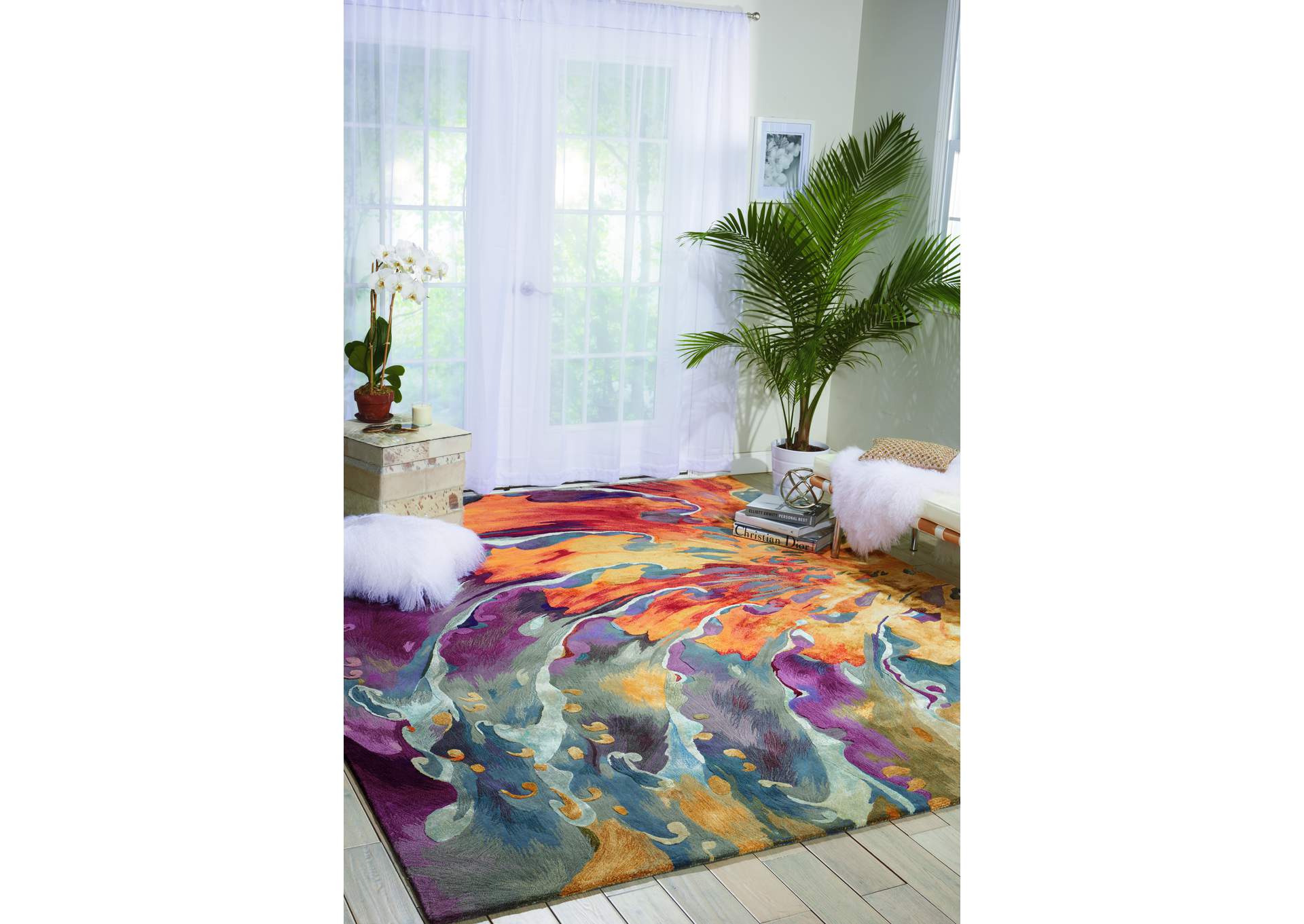 Nourison Prismatic 8'x10' Multicolor Abstract Area Rug,Nourison