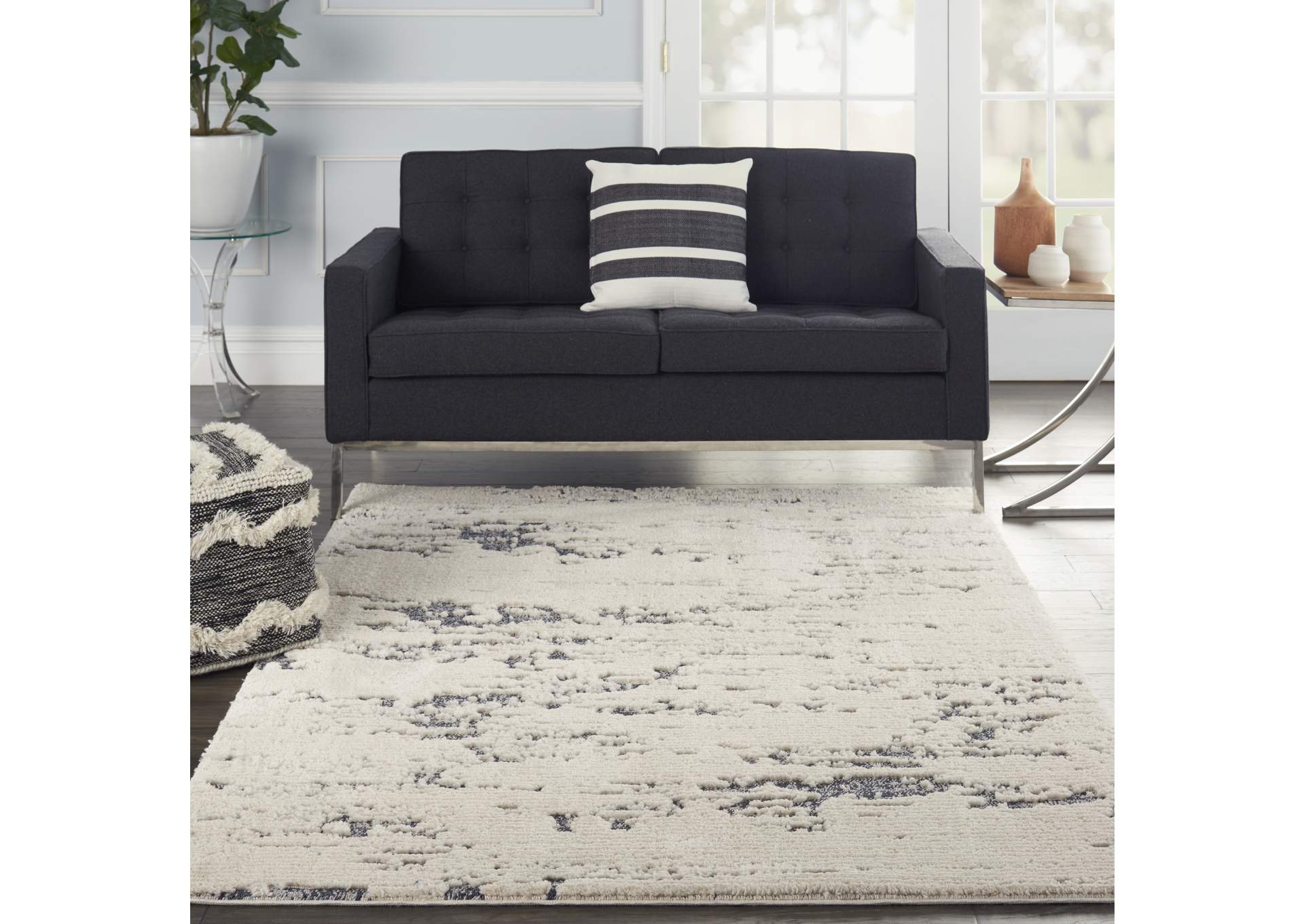 Nourison Zermatt 5' x 7' Blue Neutral Area Rug,Nourison