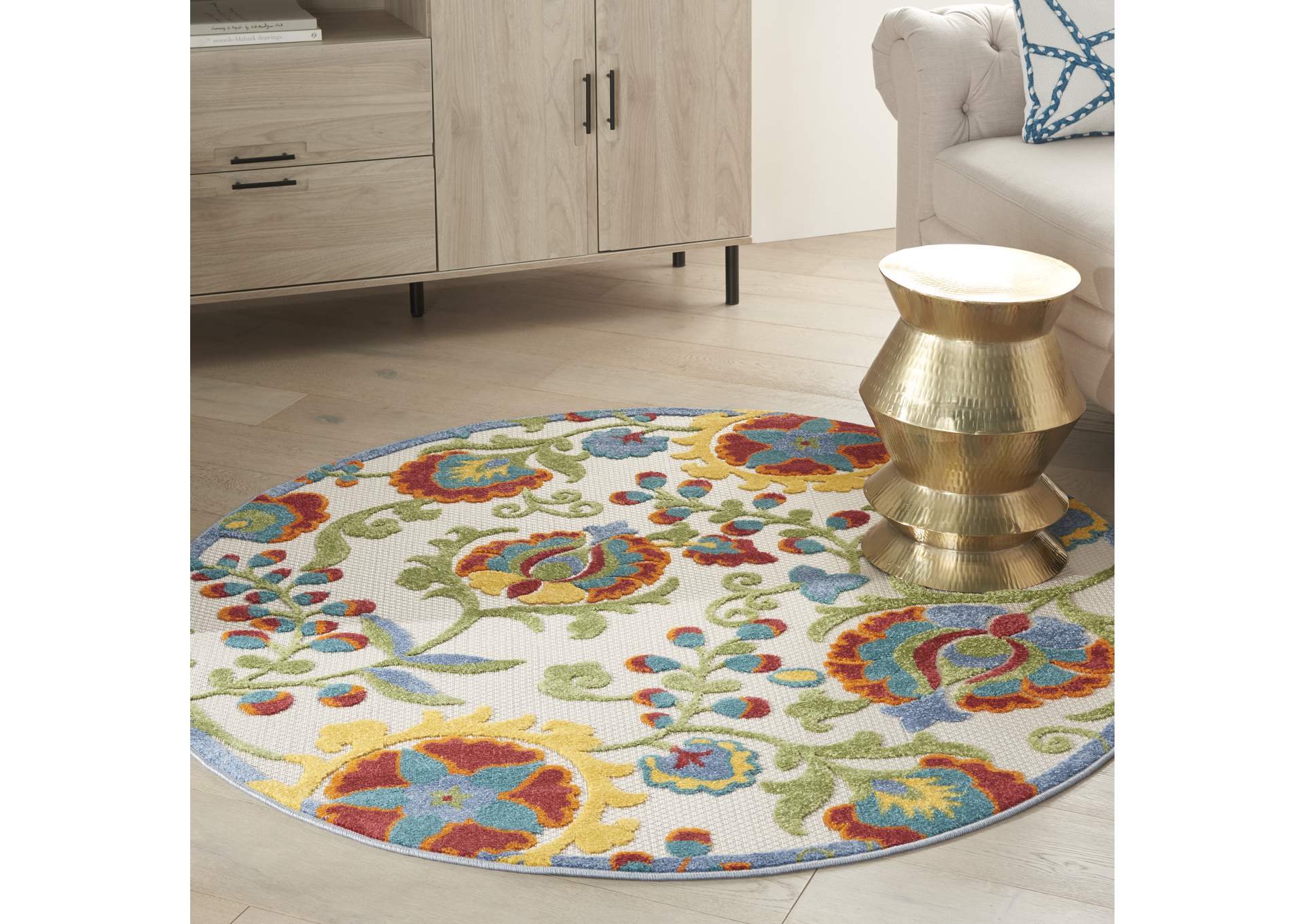 Nourison Aloha 4' Round Area Rug,Nourison