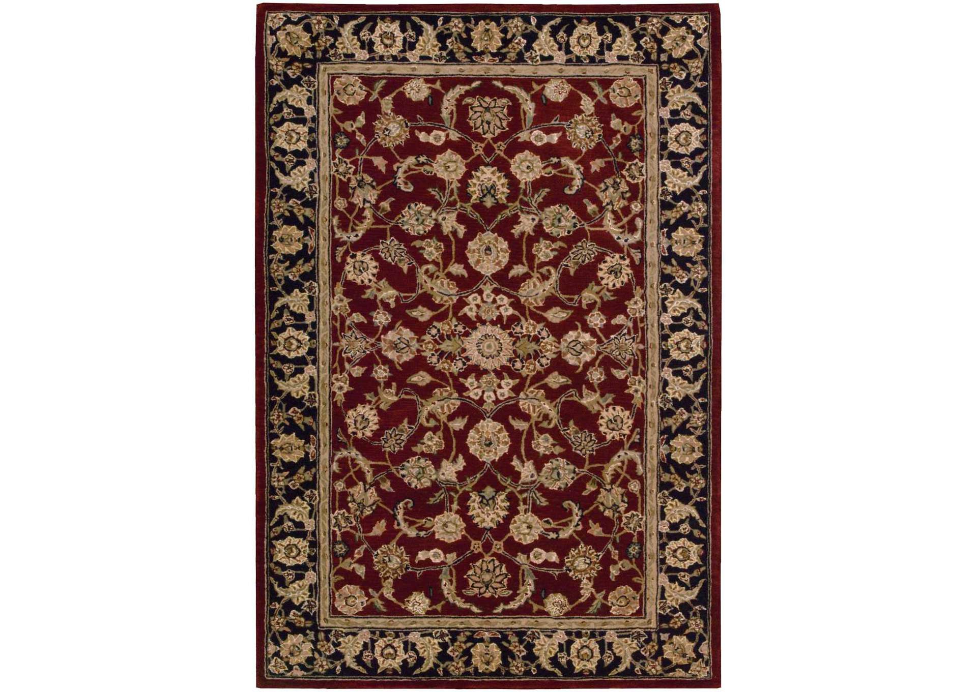 Nourison 2000 2002 Dark Red Multicolor 4'x6' Area Rug,Nourison
