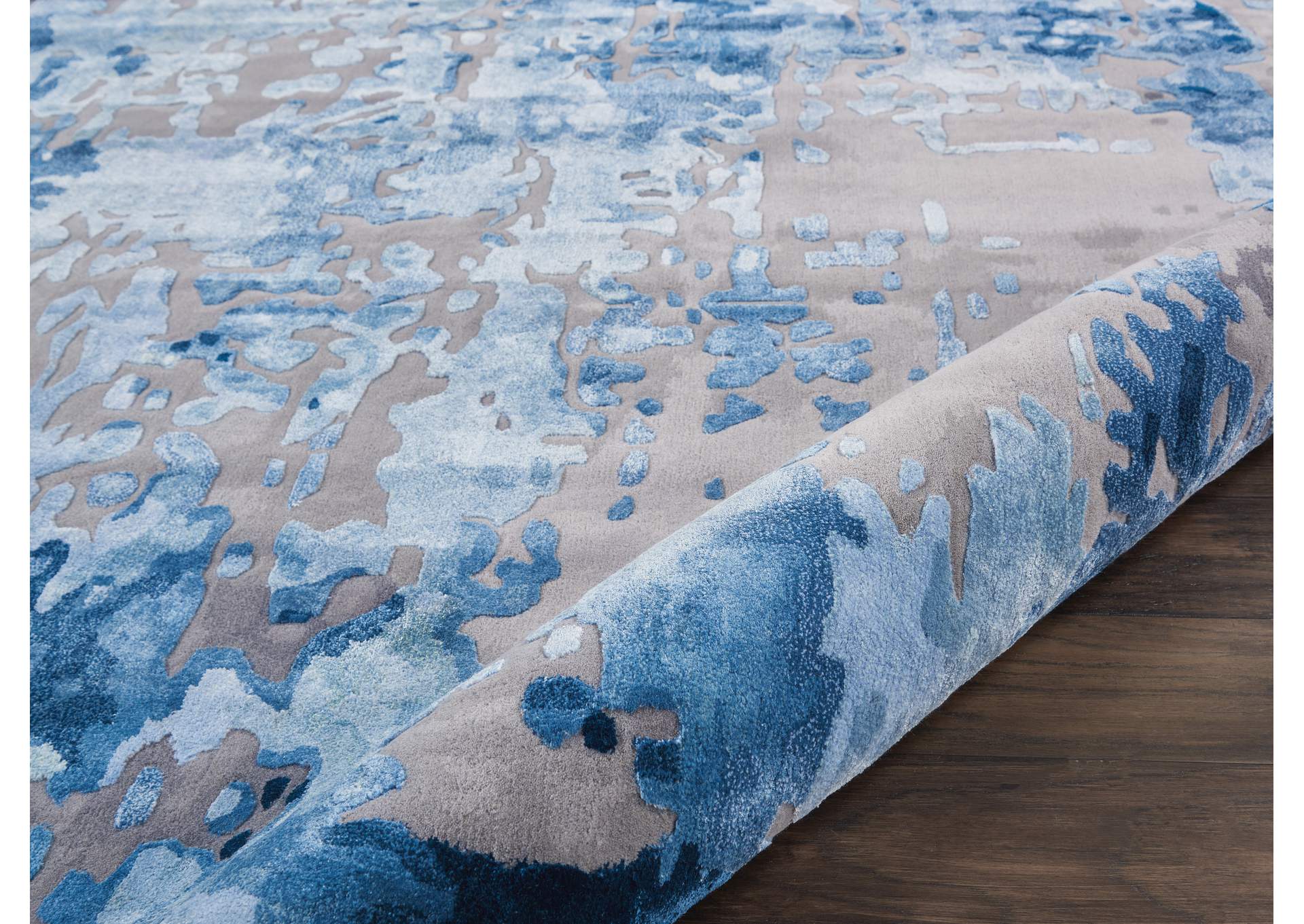 Nourison Prismatic 9'x12' Blue Grey Area Rug,Nourison